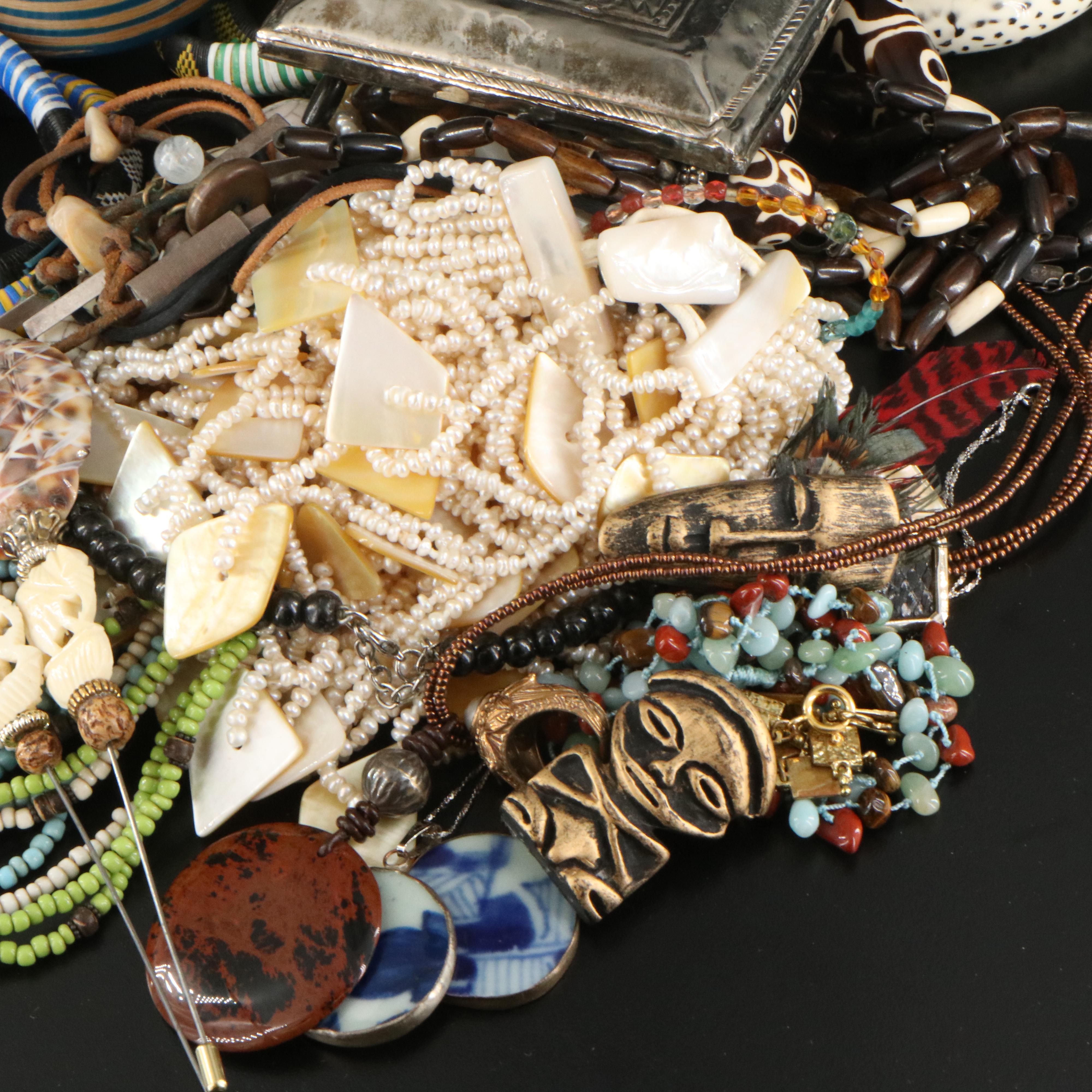 Horn, Bone, Sterling and Peyote Bird Featured in Jewelry Collection