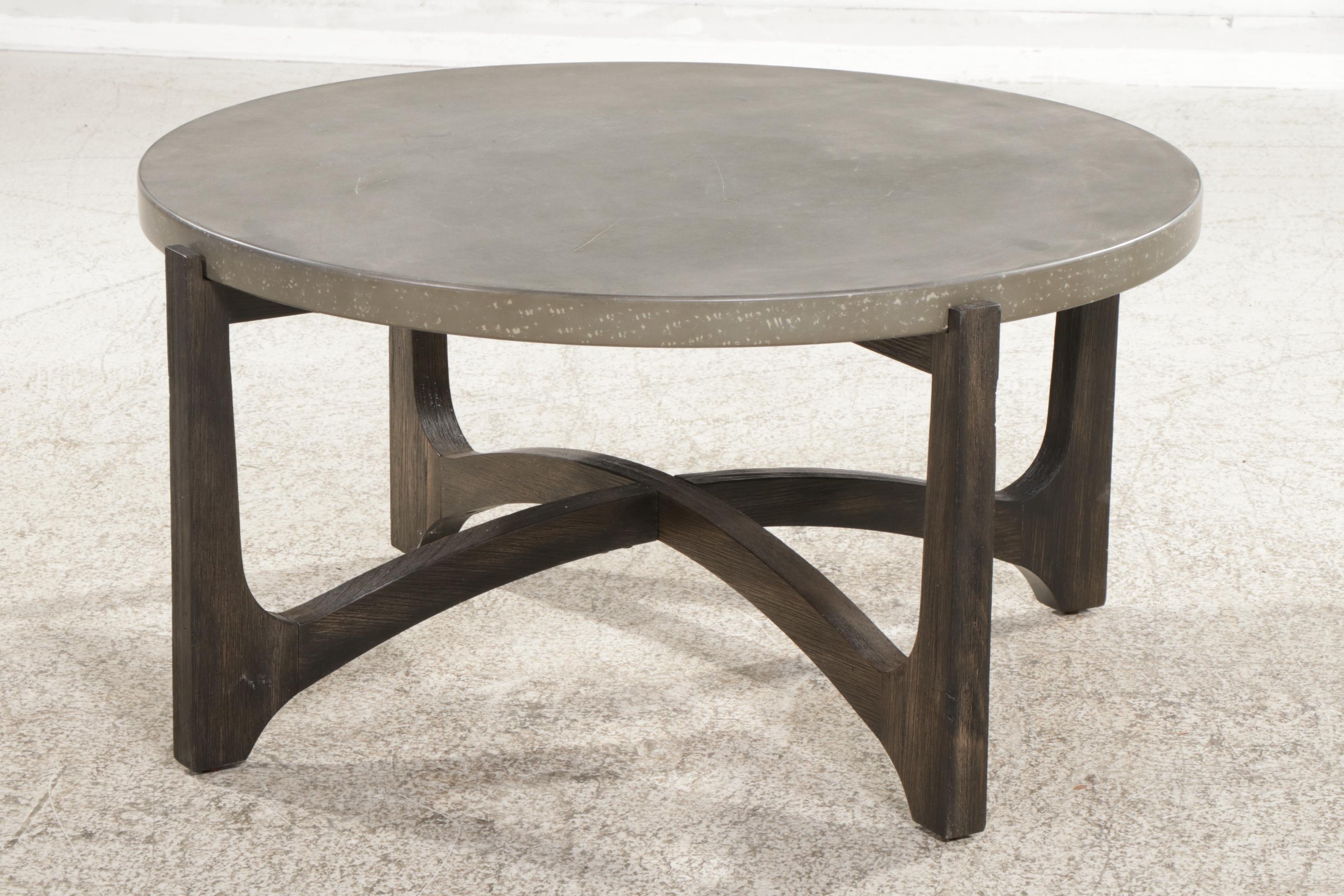 Liberty Furniture "Cascade Collection" Wood and Faux Stone Cocktail Table