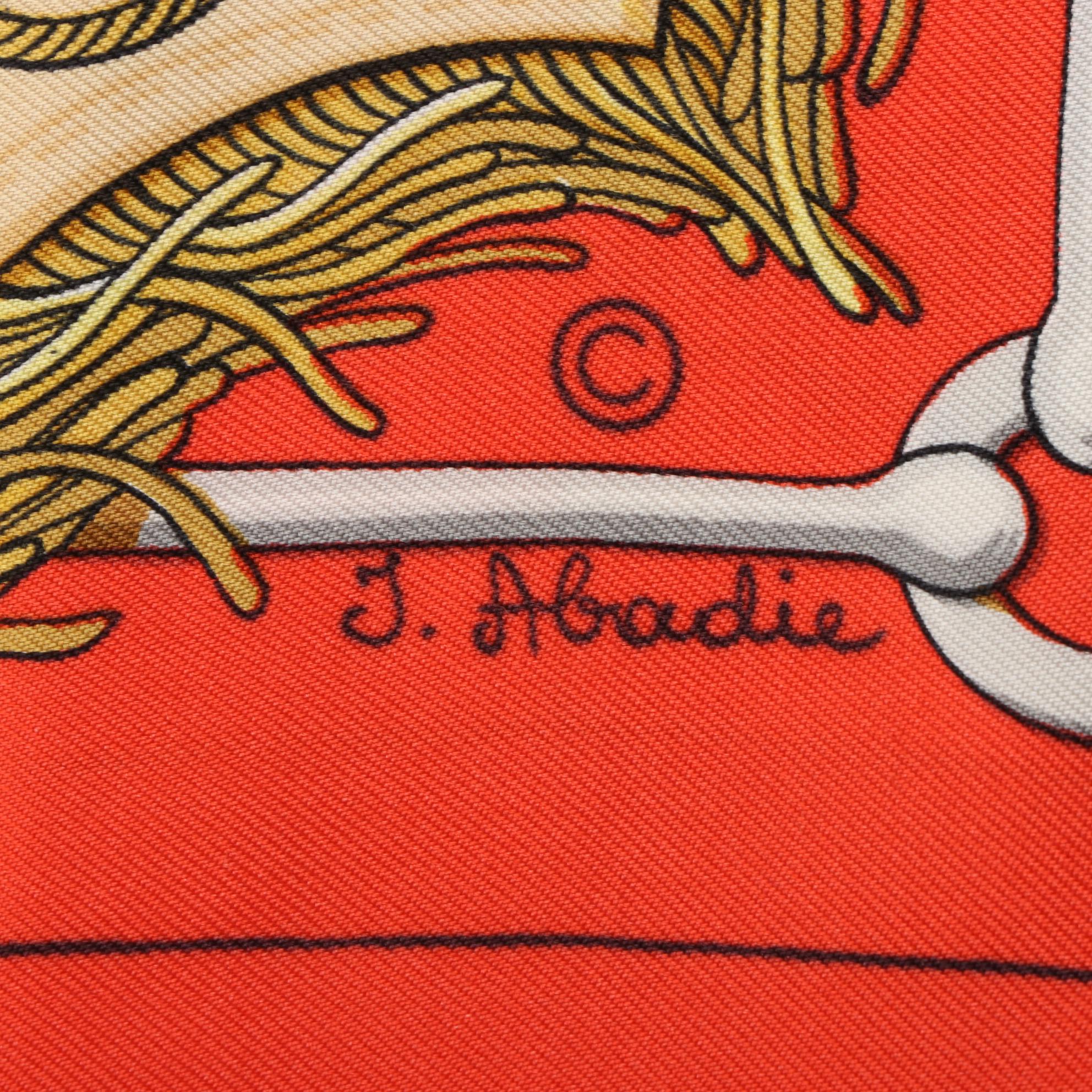 Hermès "Cliquetis" Scarf 90 in Silk Twill