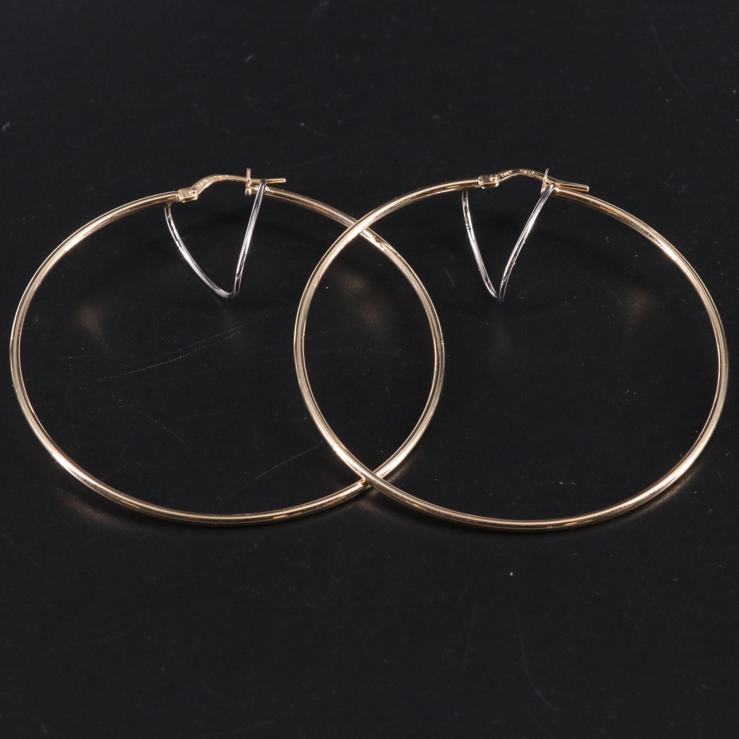 14K Hoop Earrings
