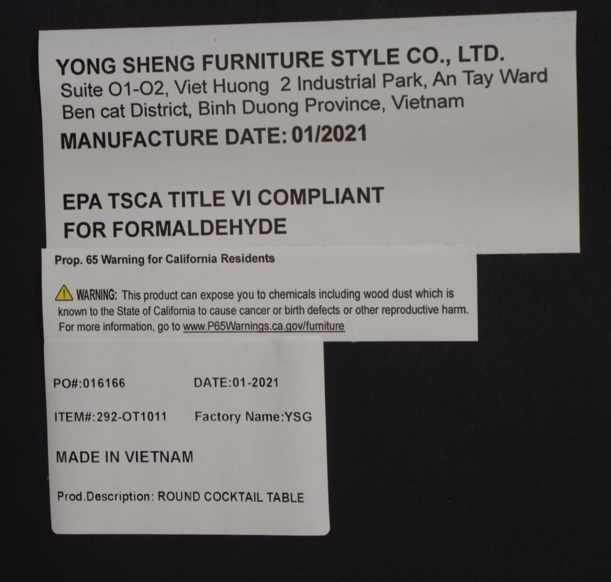 Liberty Furniture "Cascade Collection" Wood and Faux Stone Cocktail Table