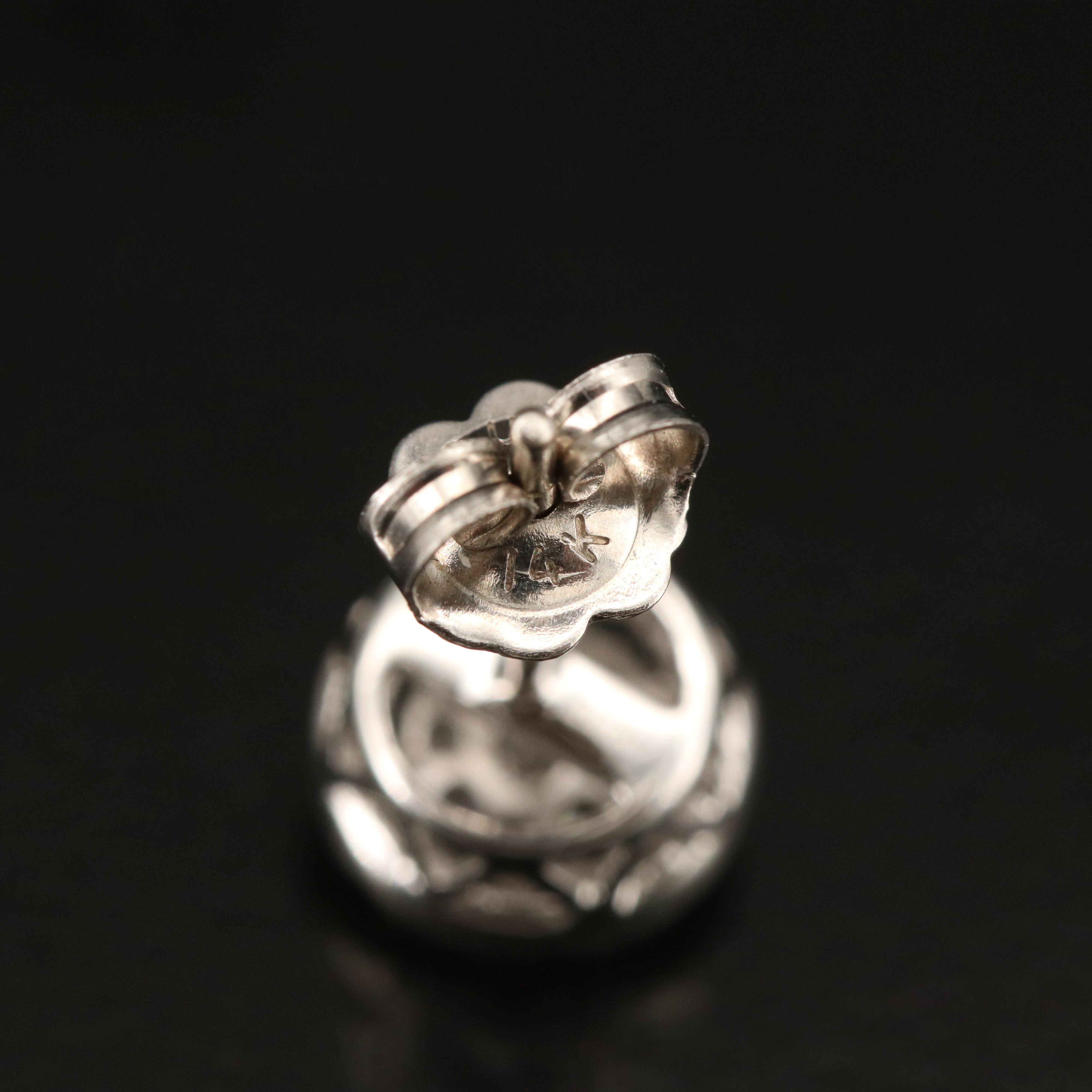 14K 0.55 CTW Diamond Halo Stud Earrings