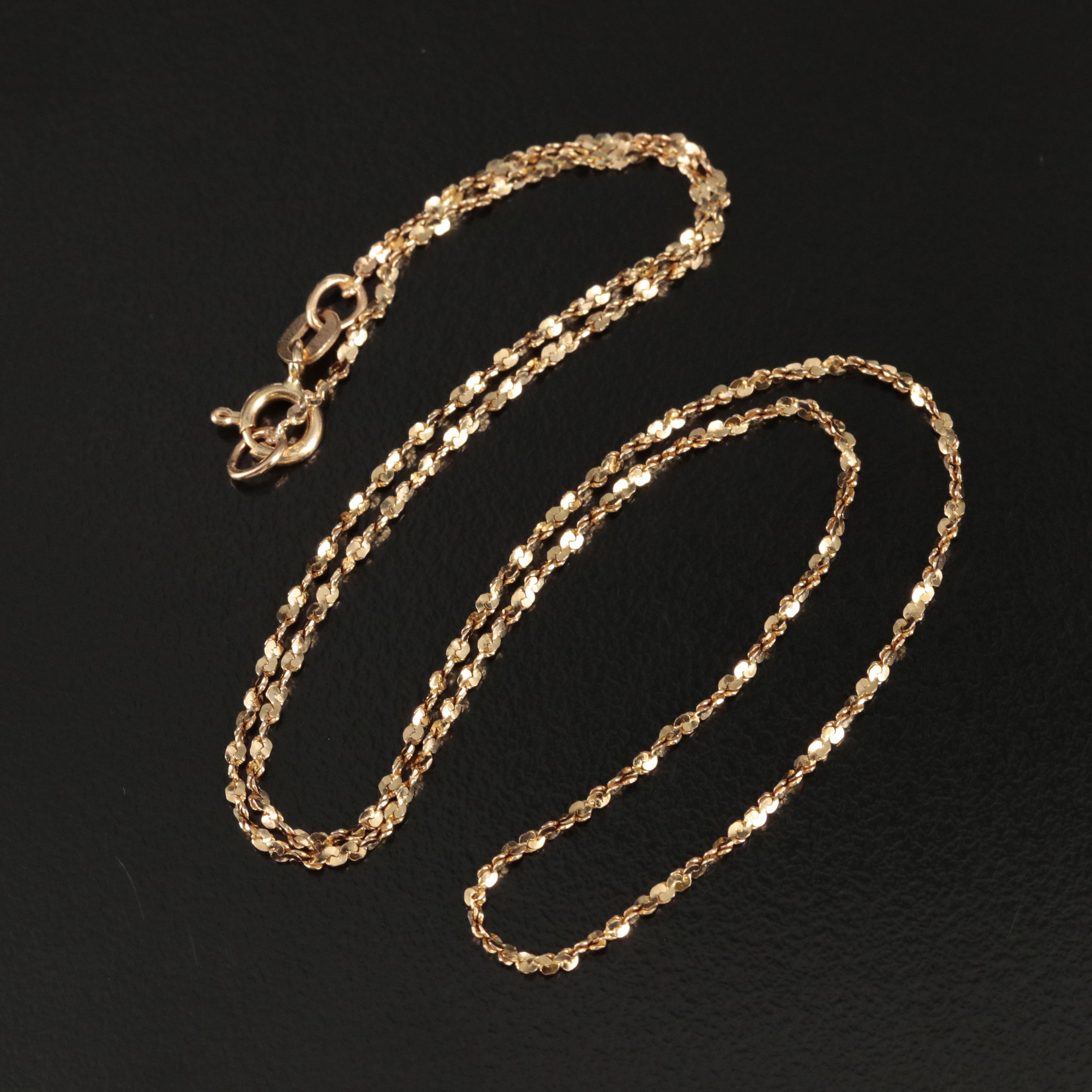 14K Sparkle Chain