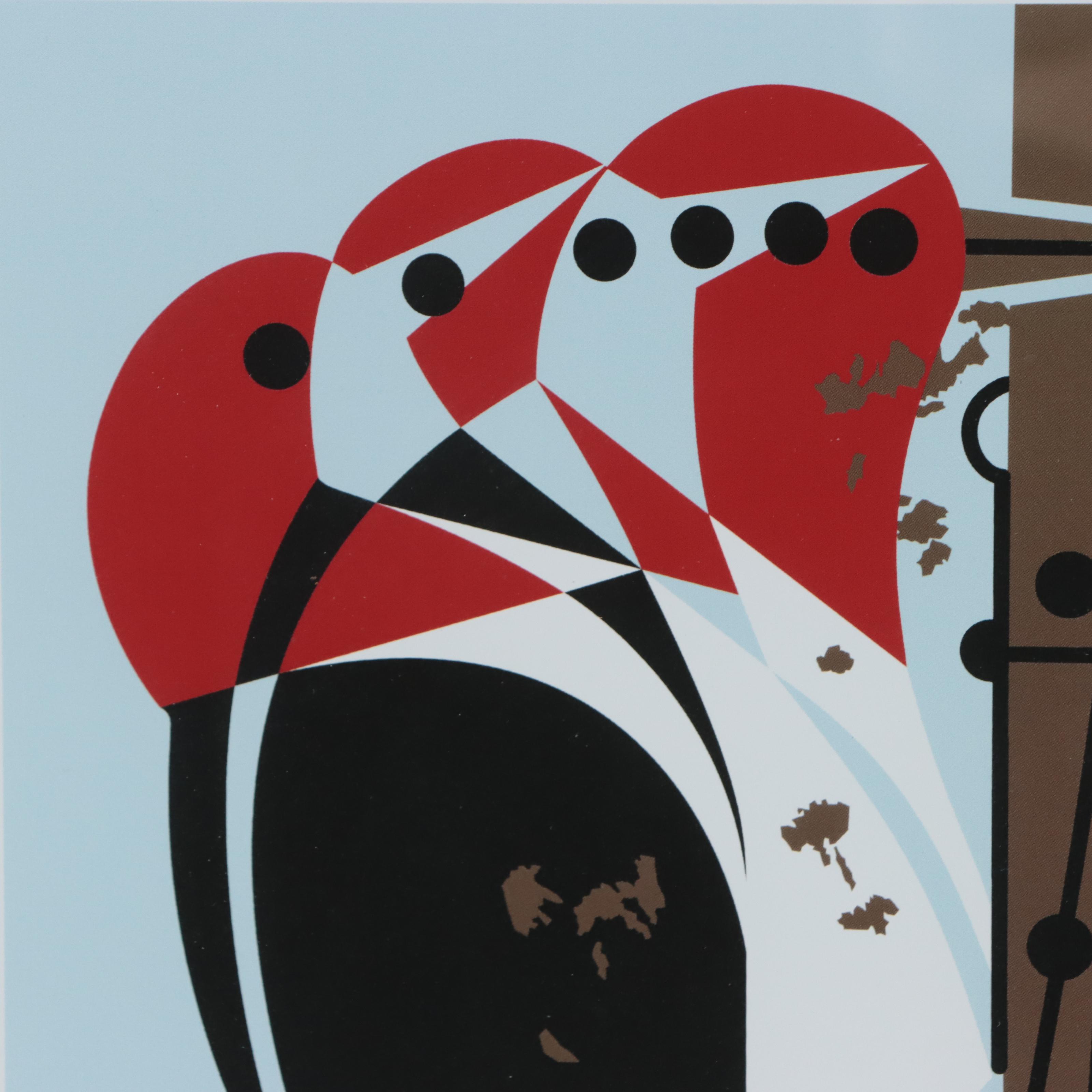 Offset Lithograph After Charley Harper "Headbanger," Late 20th Century