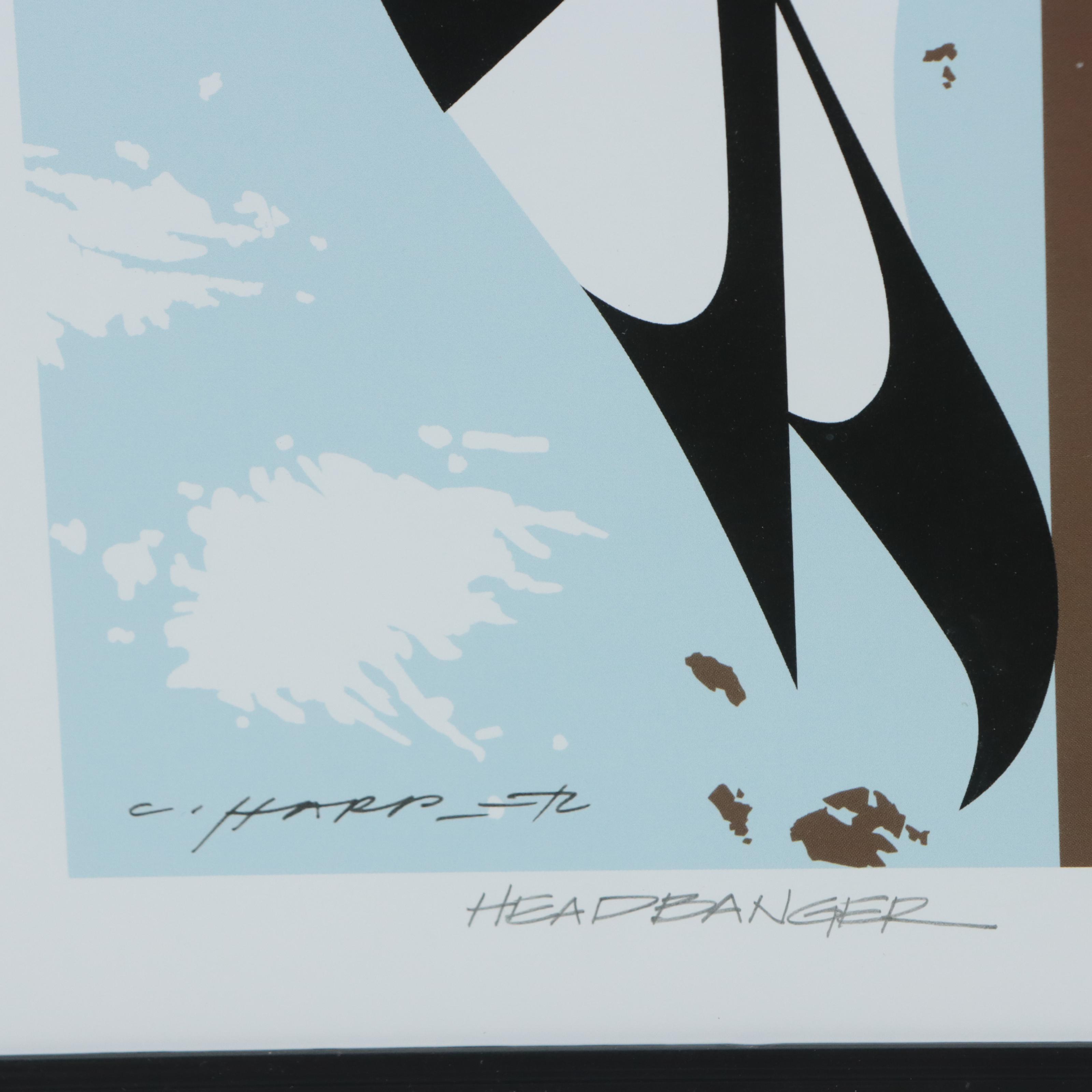 Offset Lithograph After Charley Harper "Headbanger," Late 20th Century