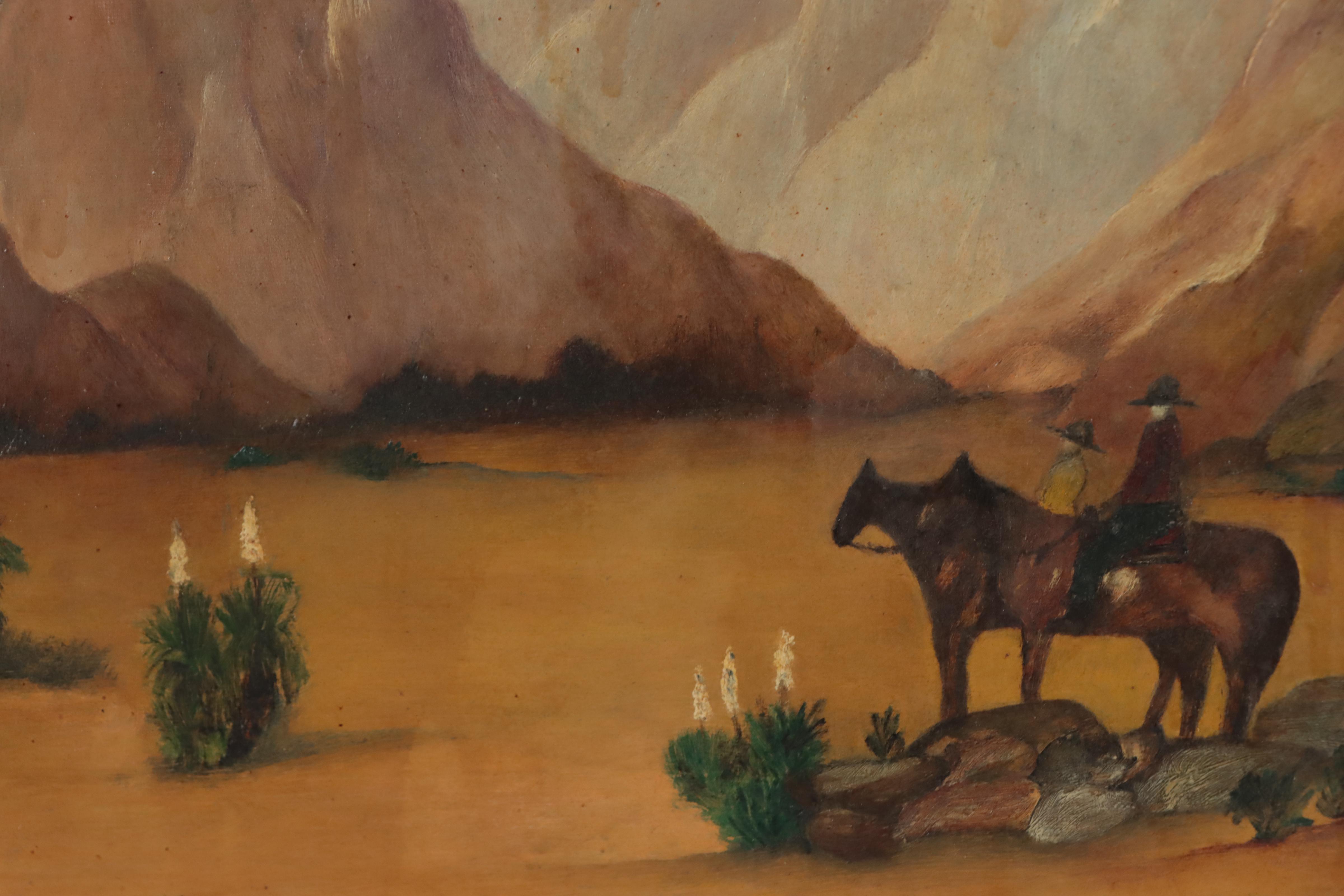 Sally Peacock Southwestern Landscape Oil Painting, Late 20th Century