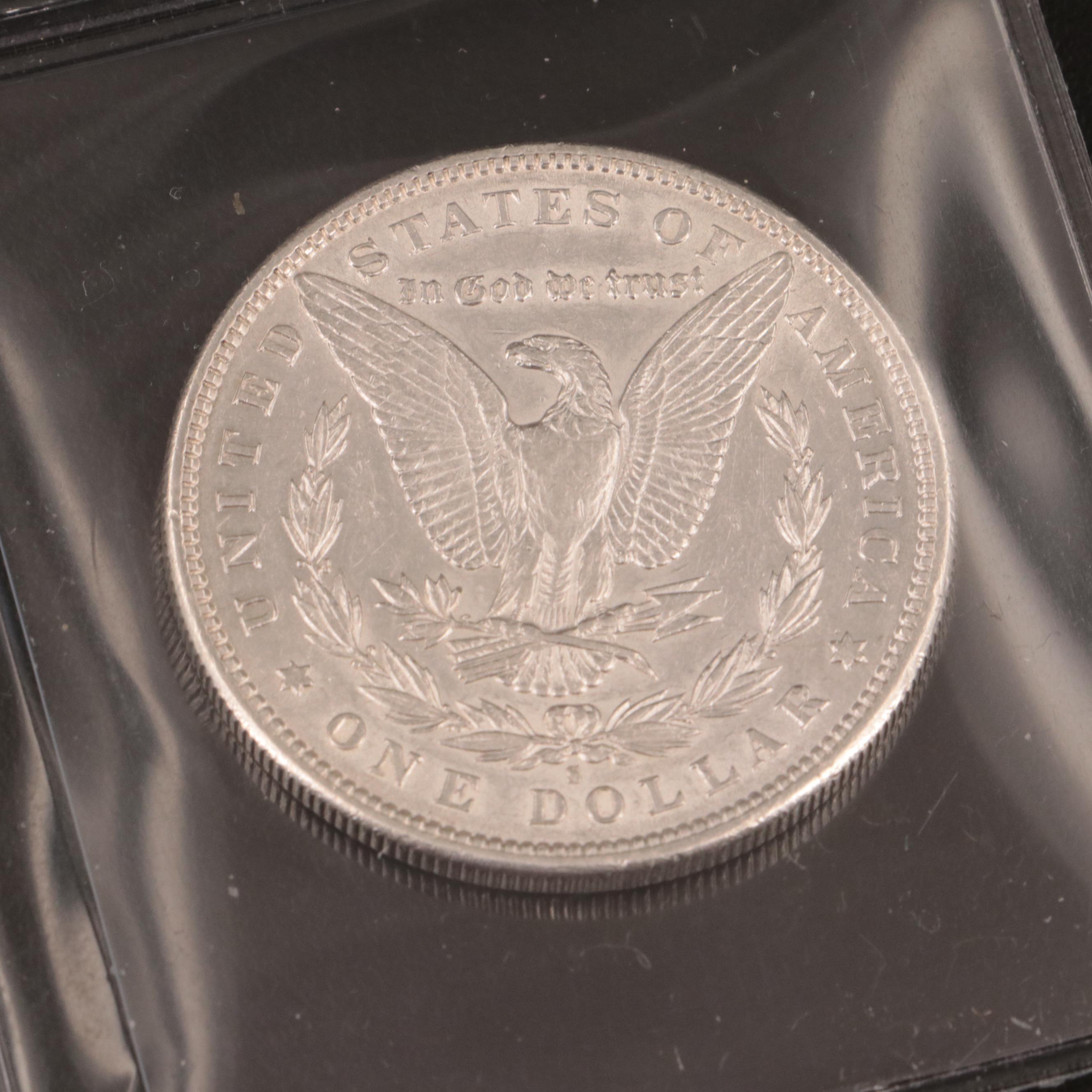 Twenty Morgan and Peace Dollars in Novelty Wrapper, Plus Four 1890-S Morgans