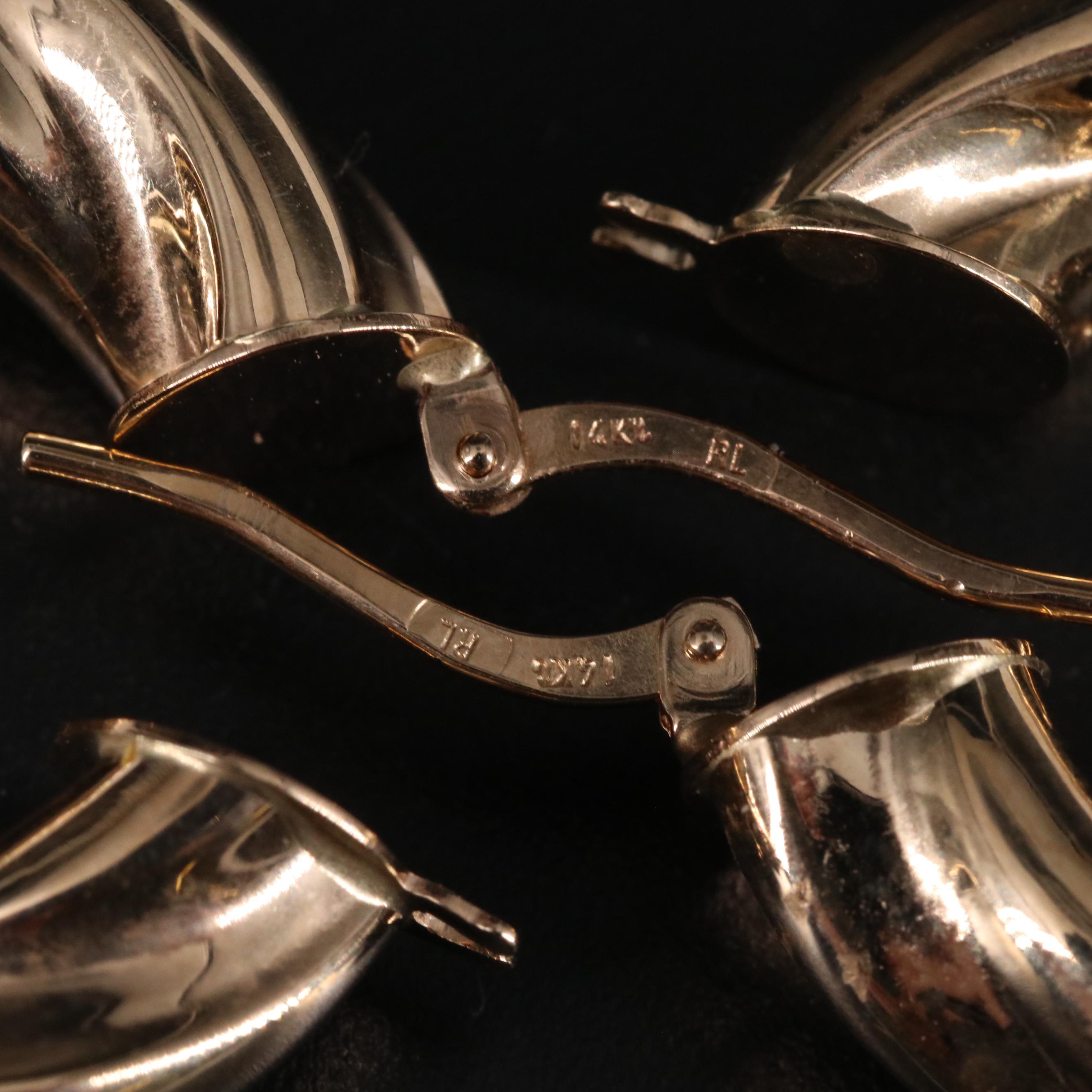 14K Twisted Hoop Earrings