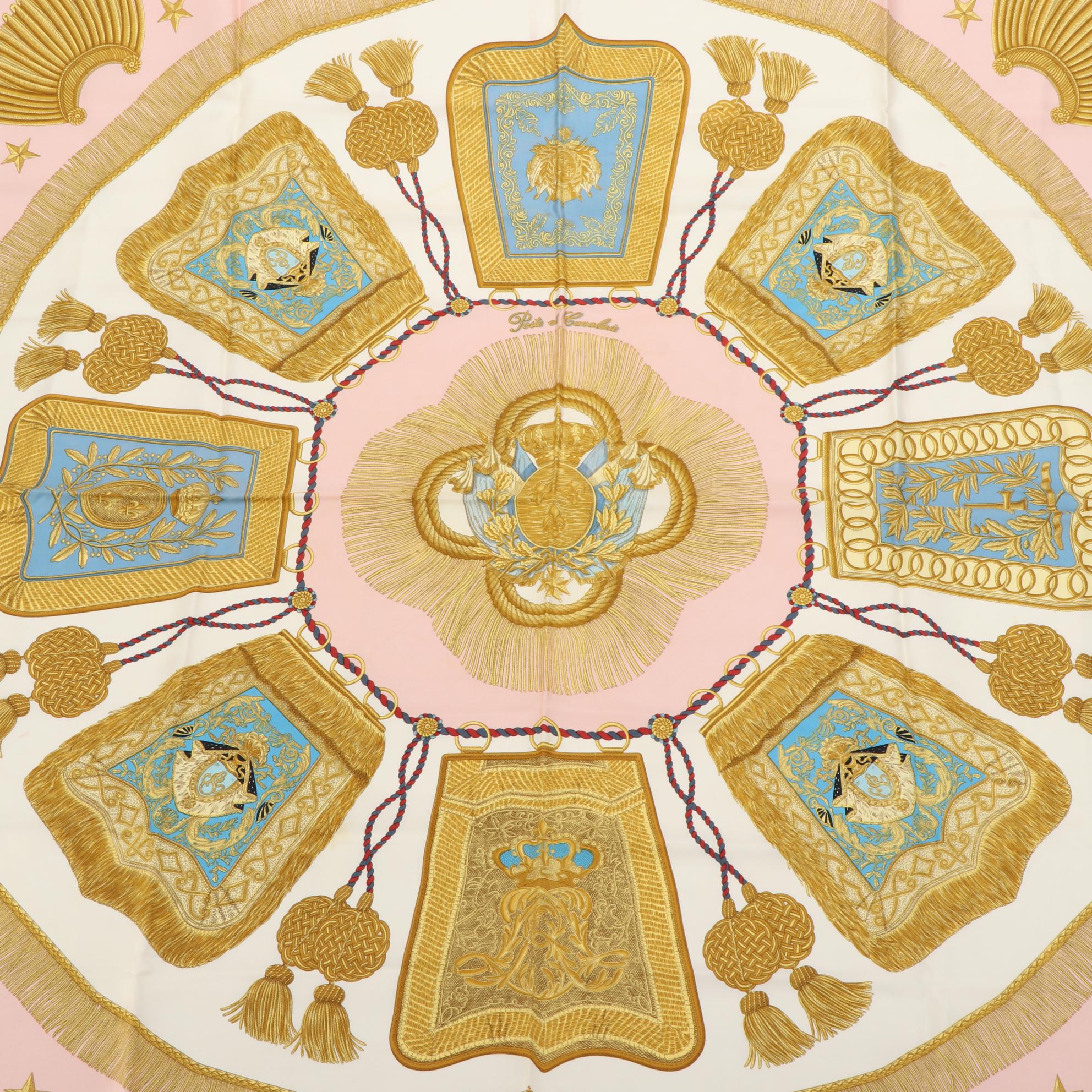 Hermès "Poste et Cavalerie" Scarf 90 in Silk Twill