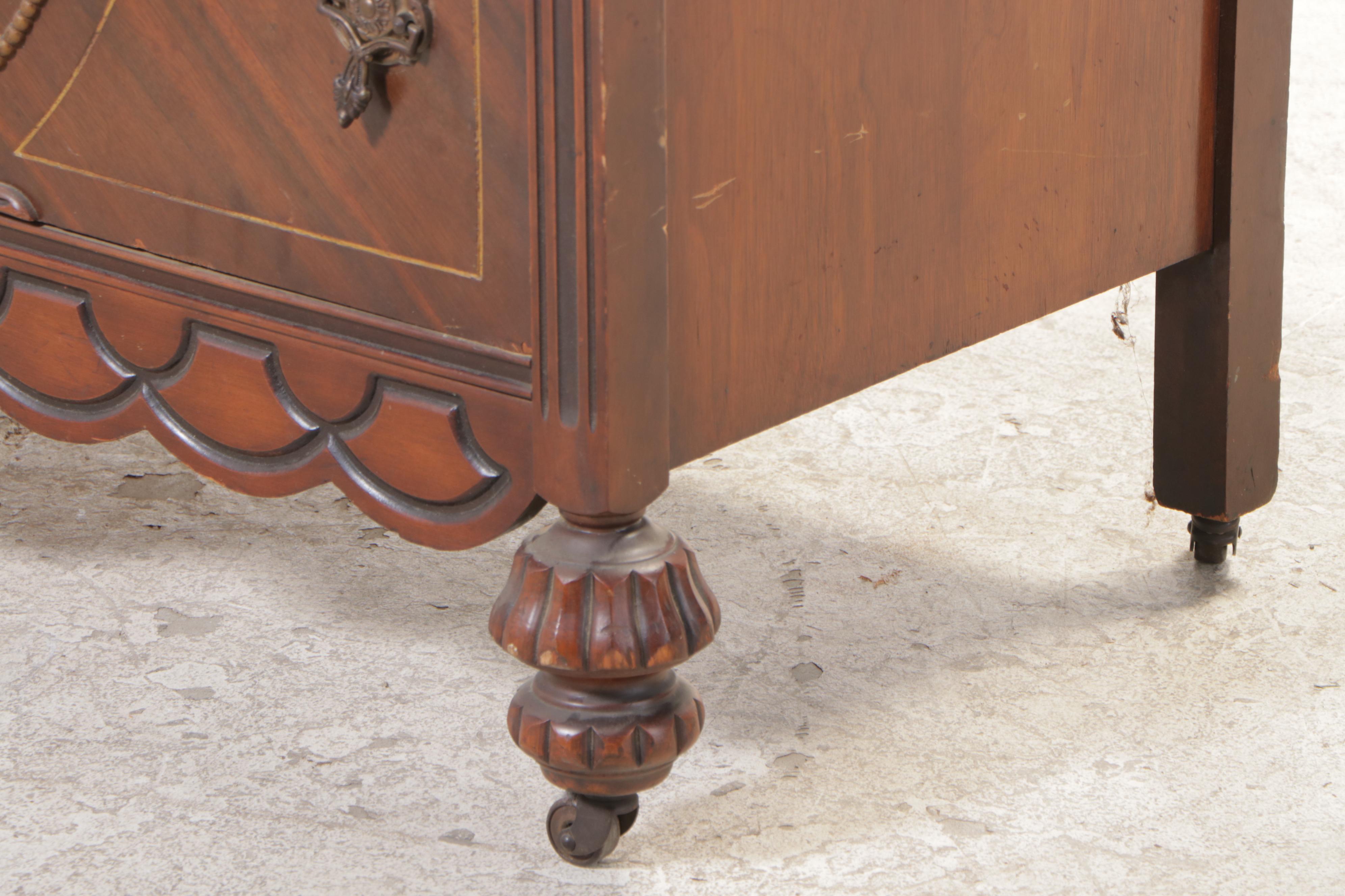 Jacobean Revival Walnut-Veneered Dresser, 1930s