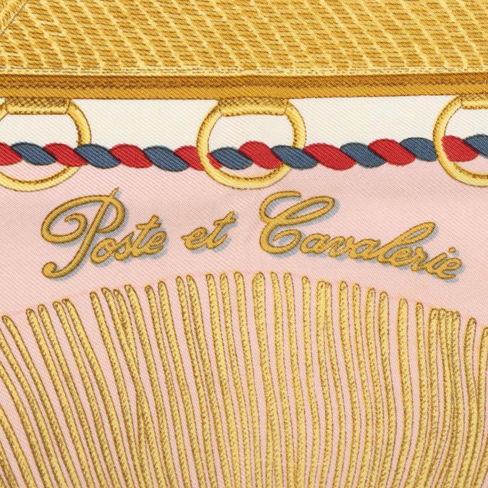 Hermès "Poste et Cavalerie" Scarf 90 in Silk Twill