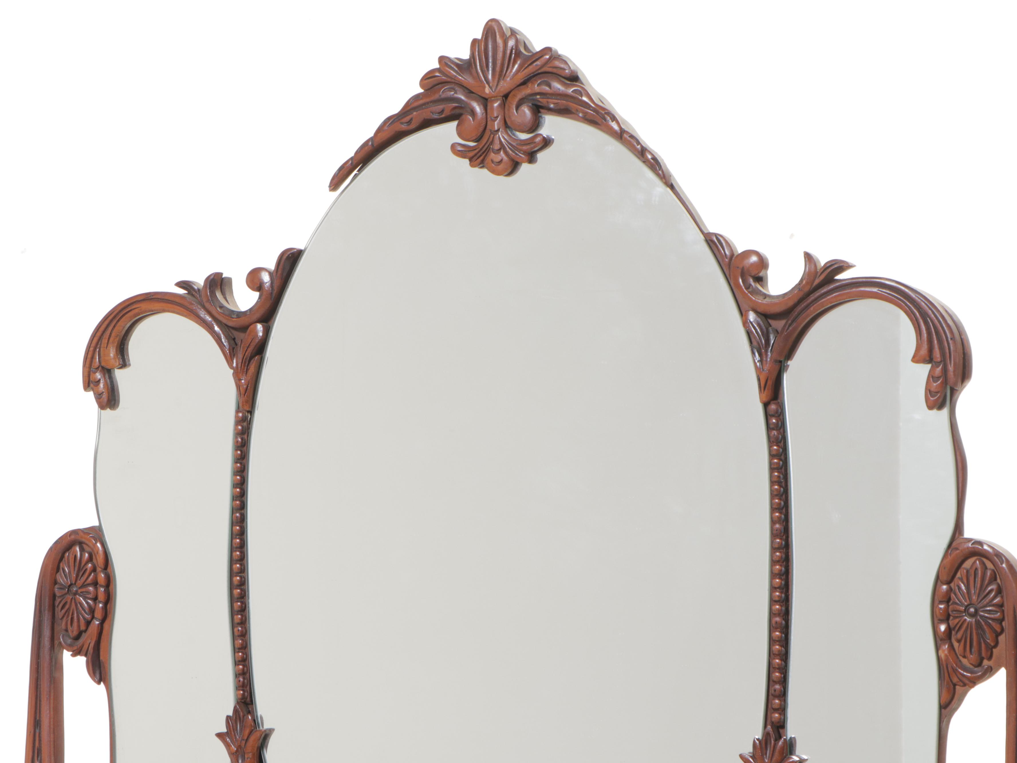 Jacobean Revival Walnut-Veneered Dresser, 1930s