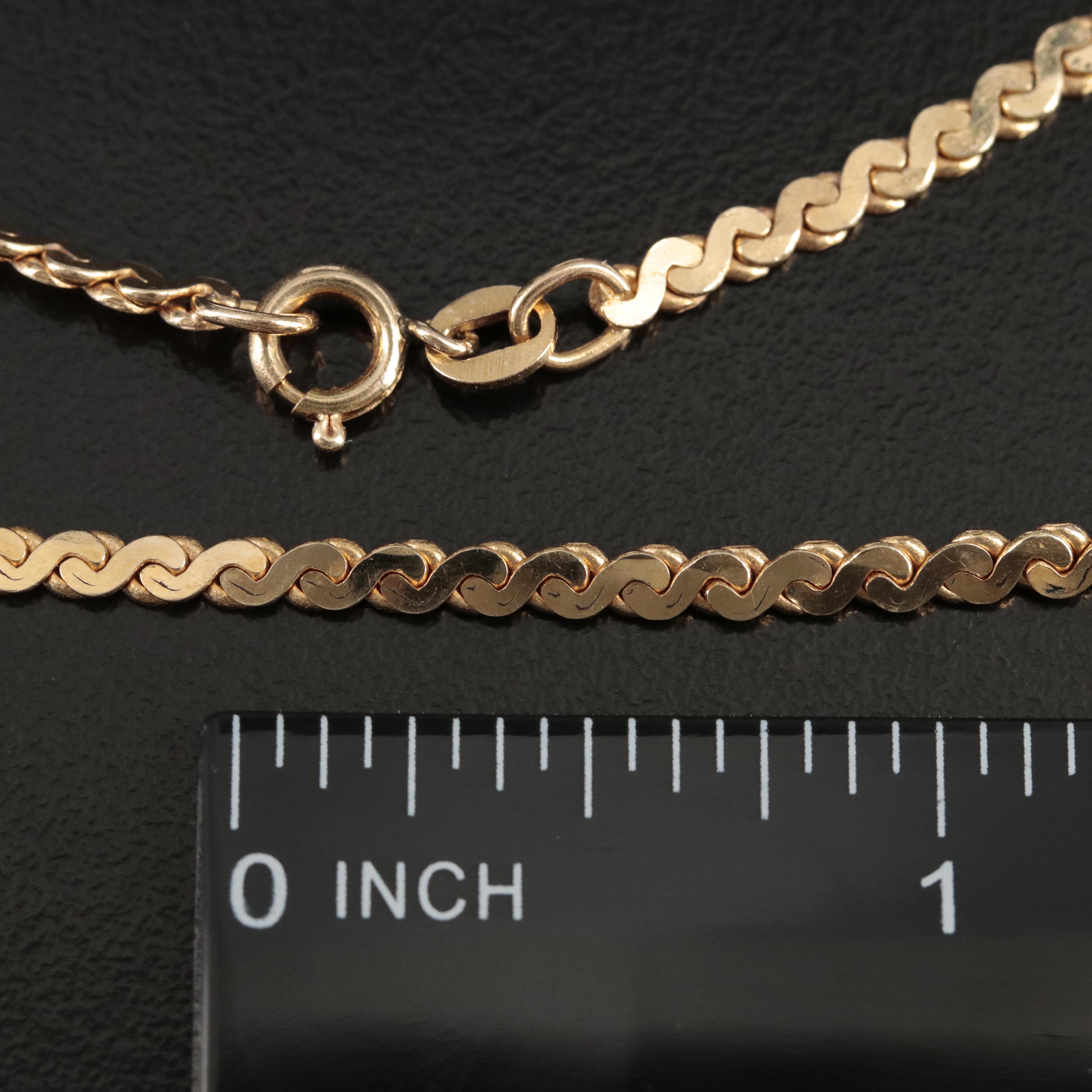 Italian 14K Serpentine Chain
