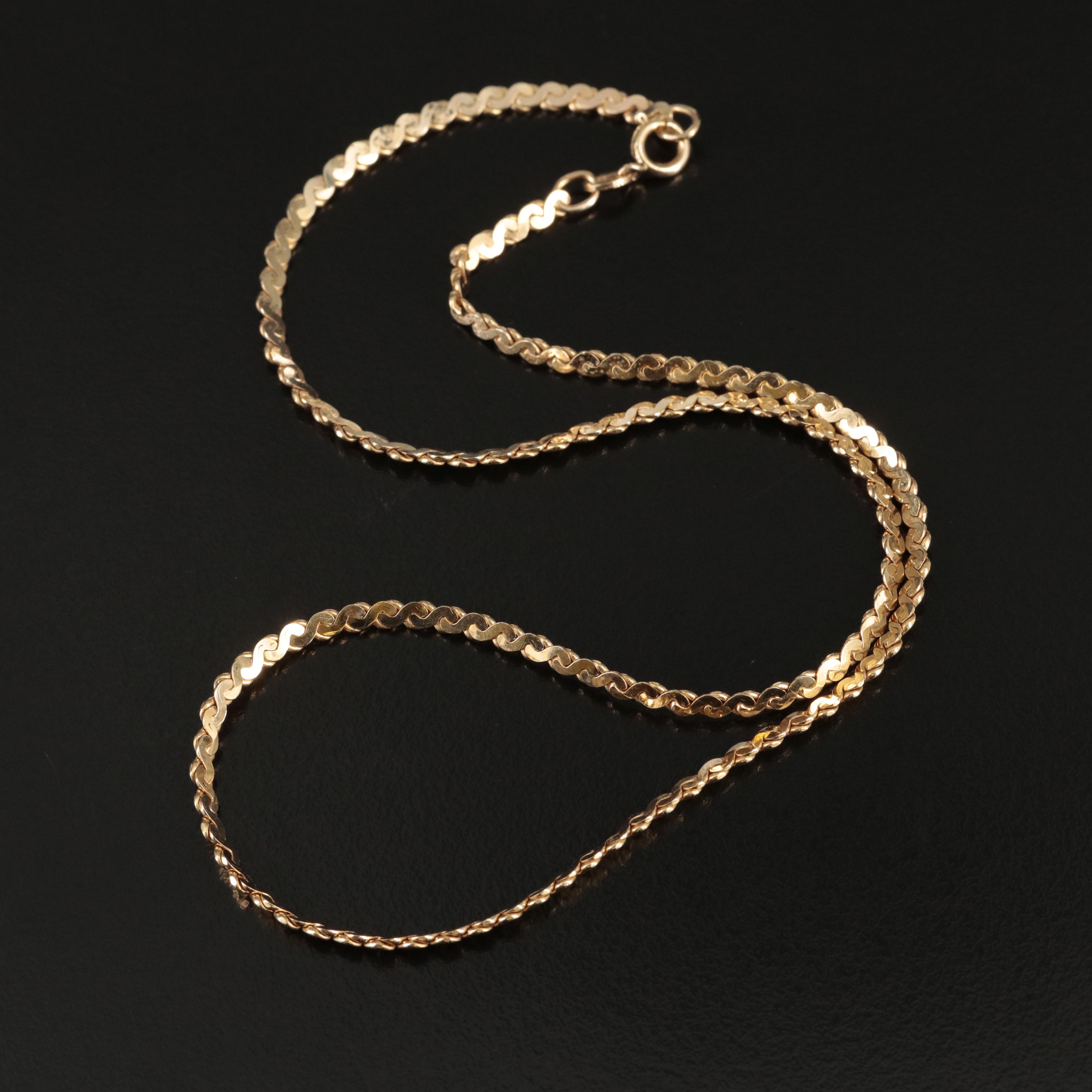 Italian 14K Serpentine Chain