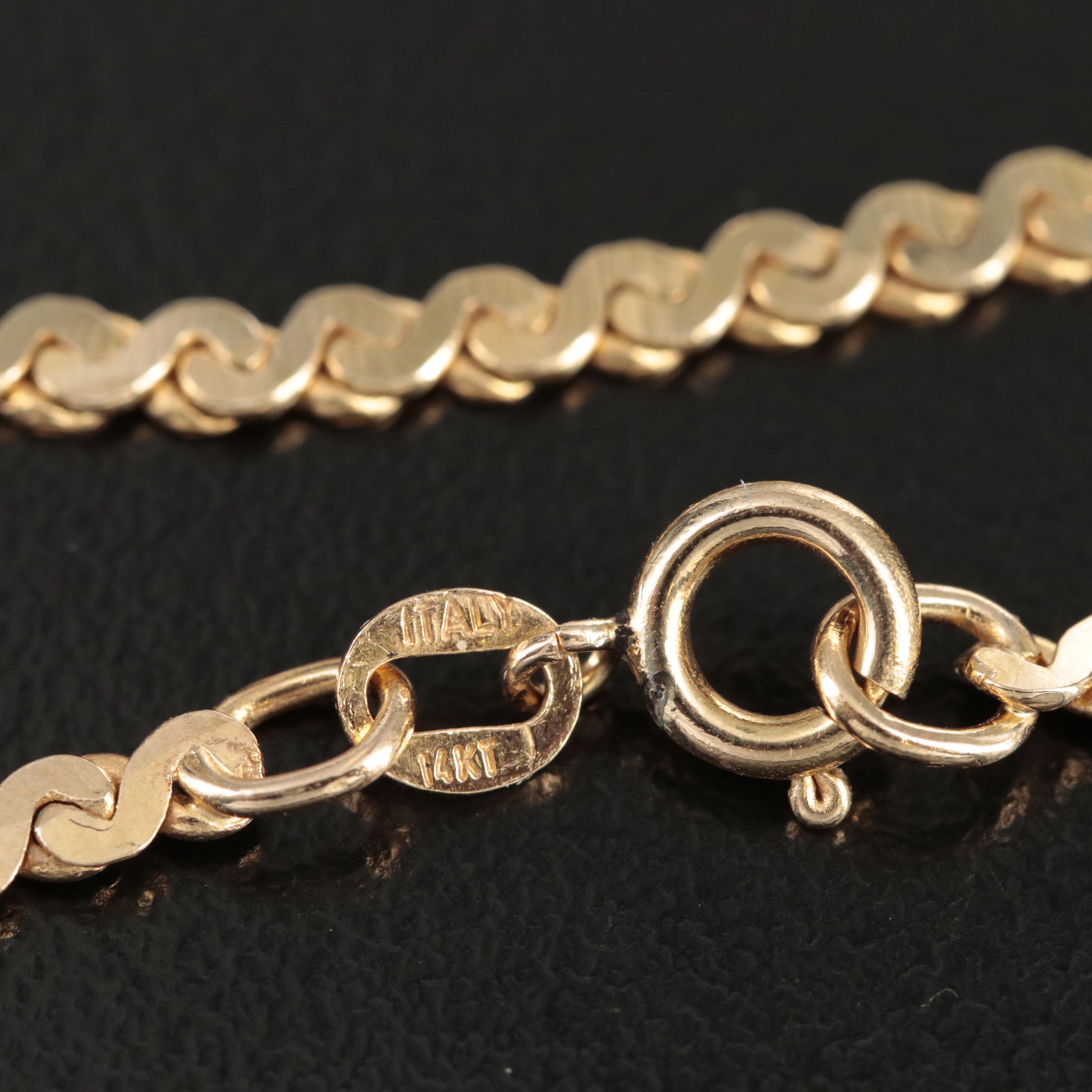 Italian 14K Serpentine Chain