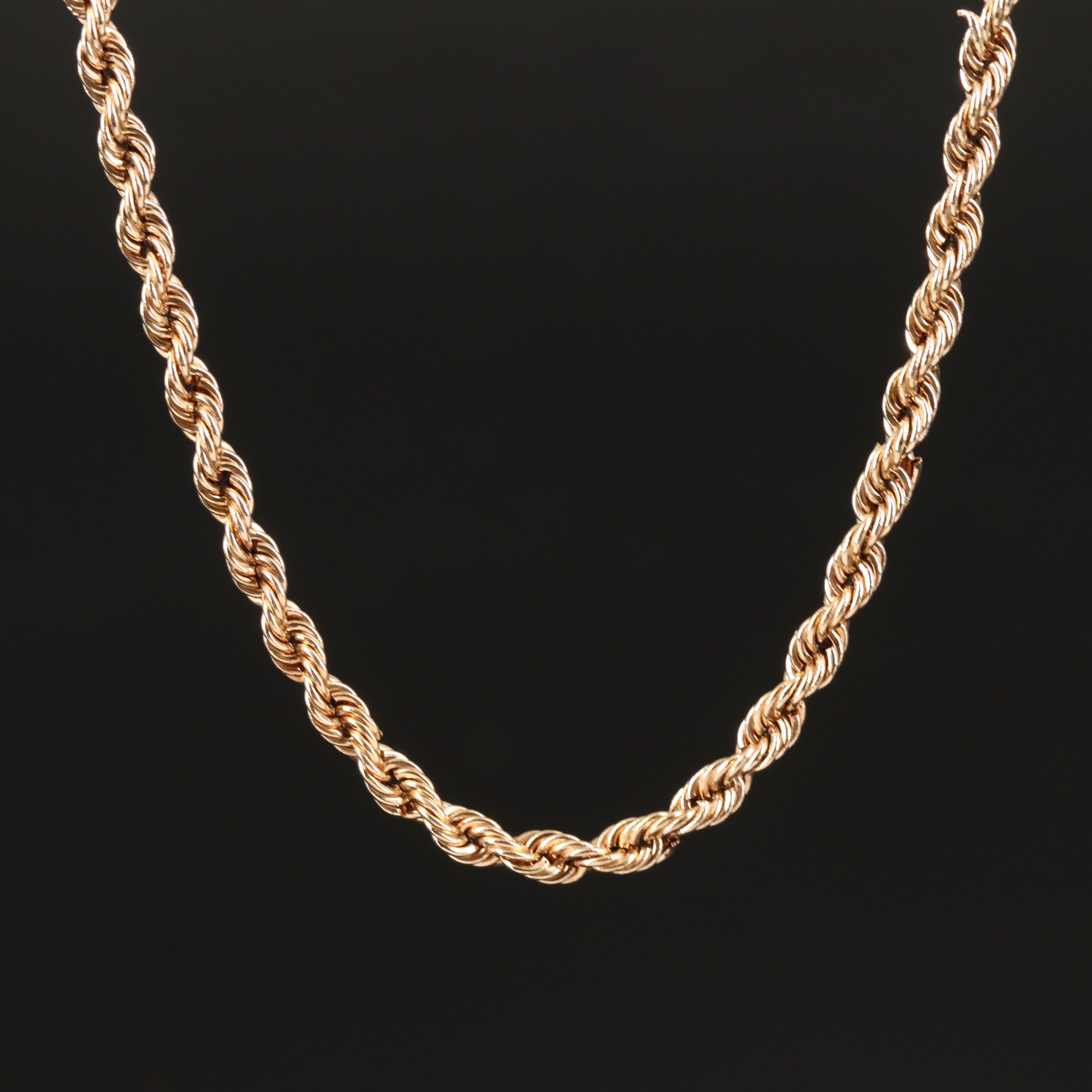 14K Rope Chain Necklace