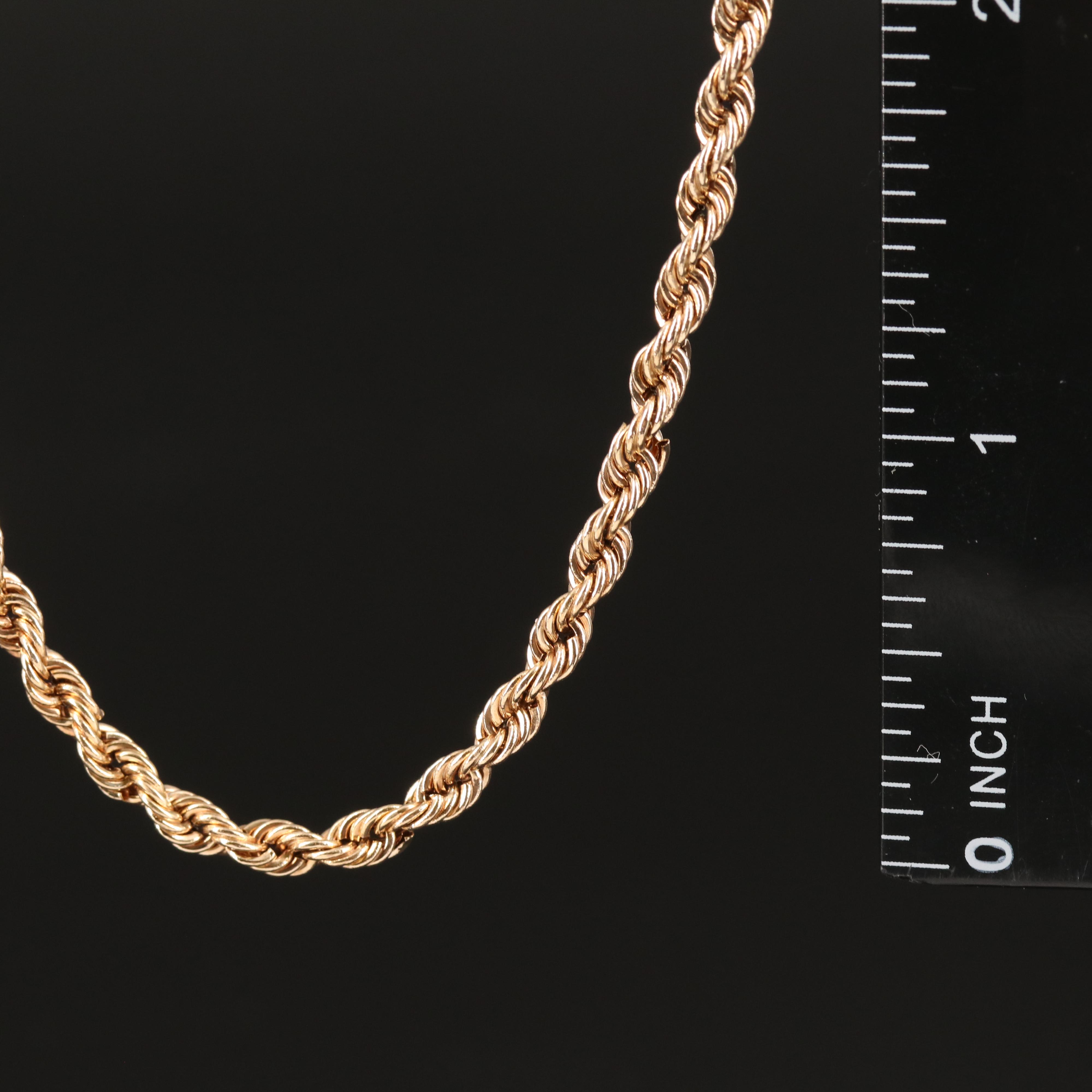 14K Rope Chain Necklace