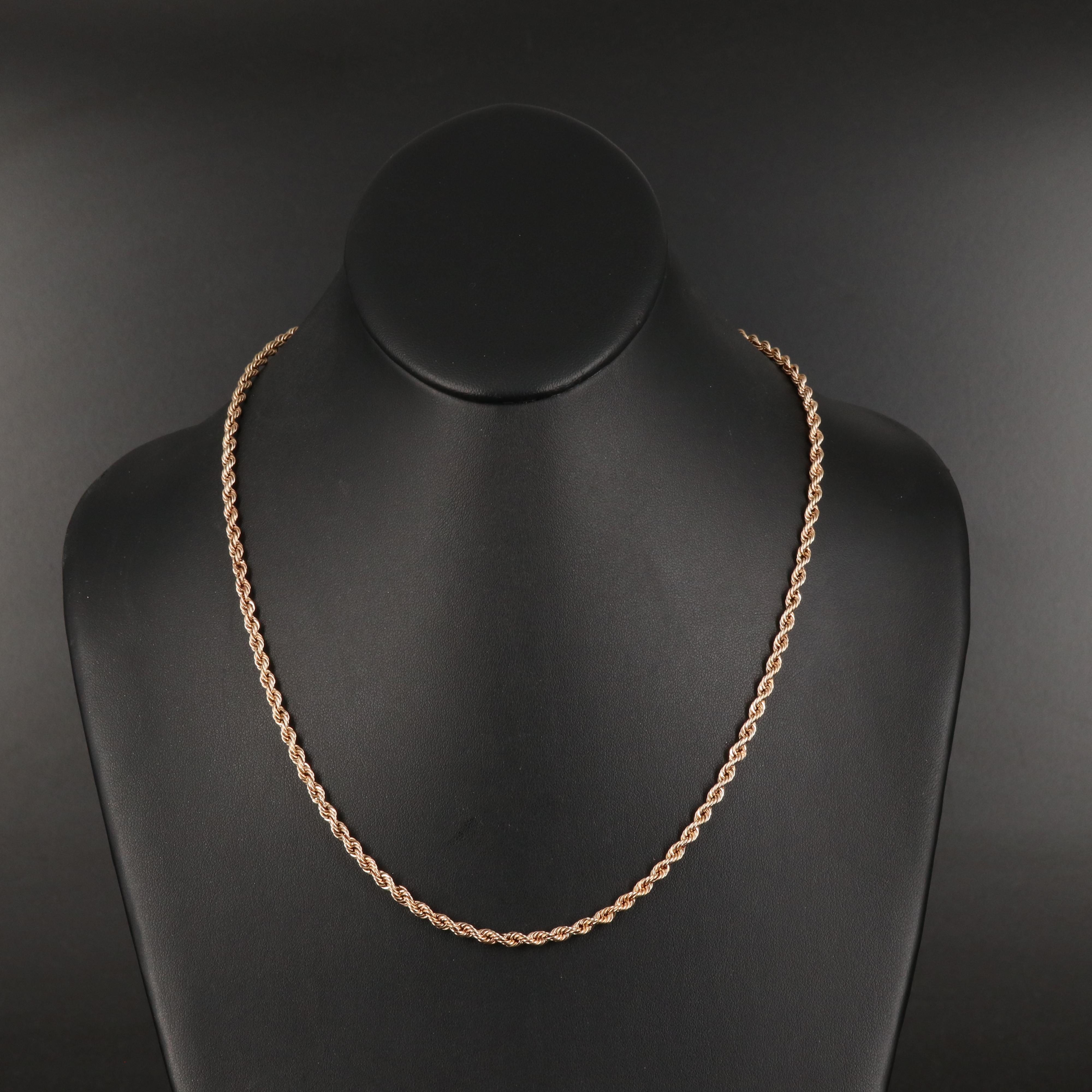 14K Rope Chain Necklace
