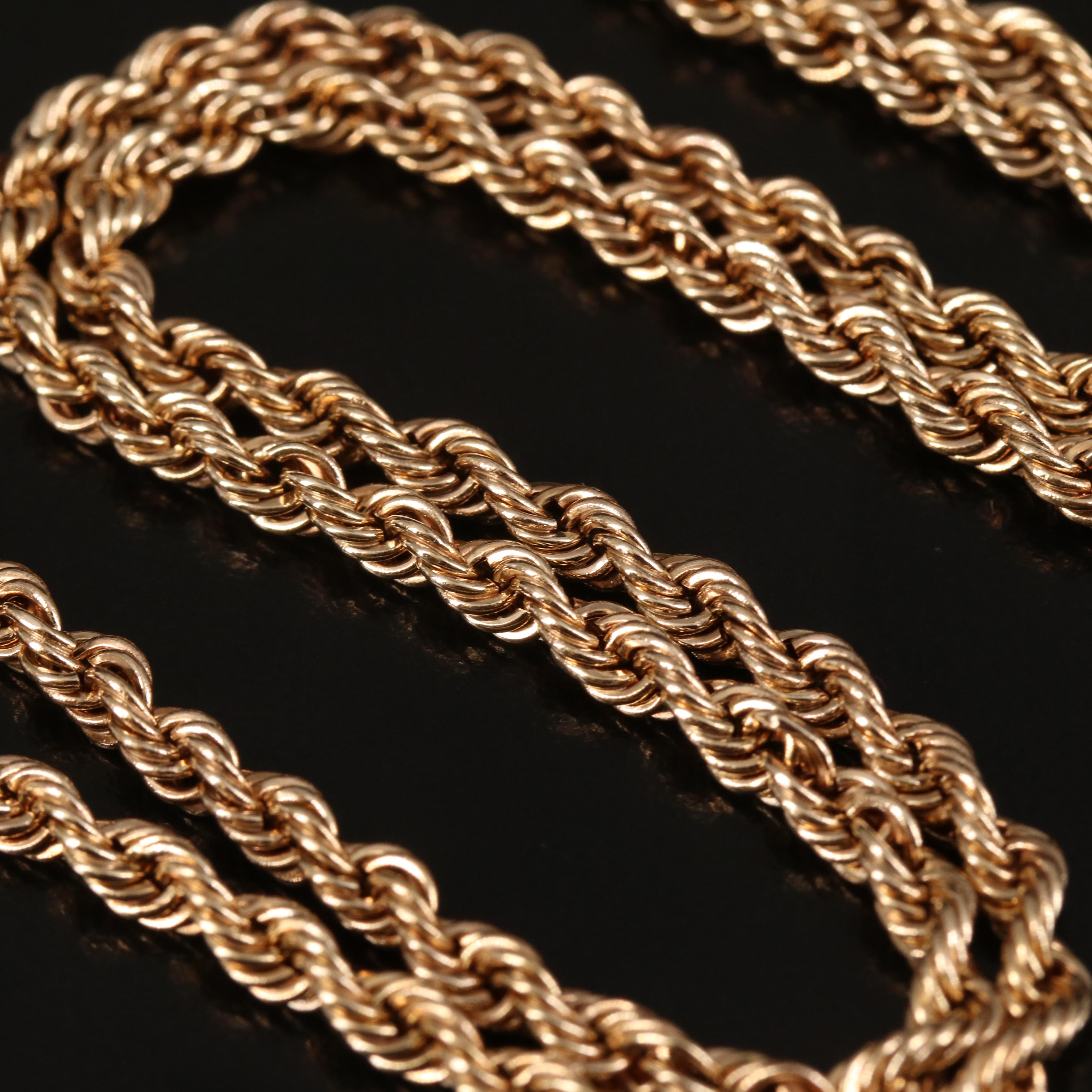 14K Rope Chain Necklace