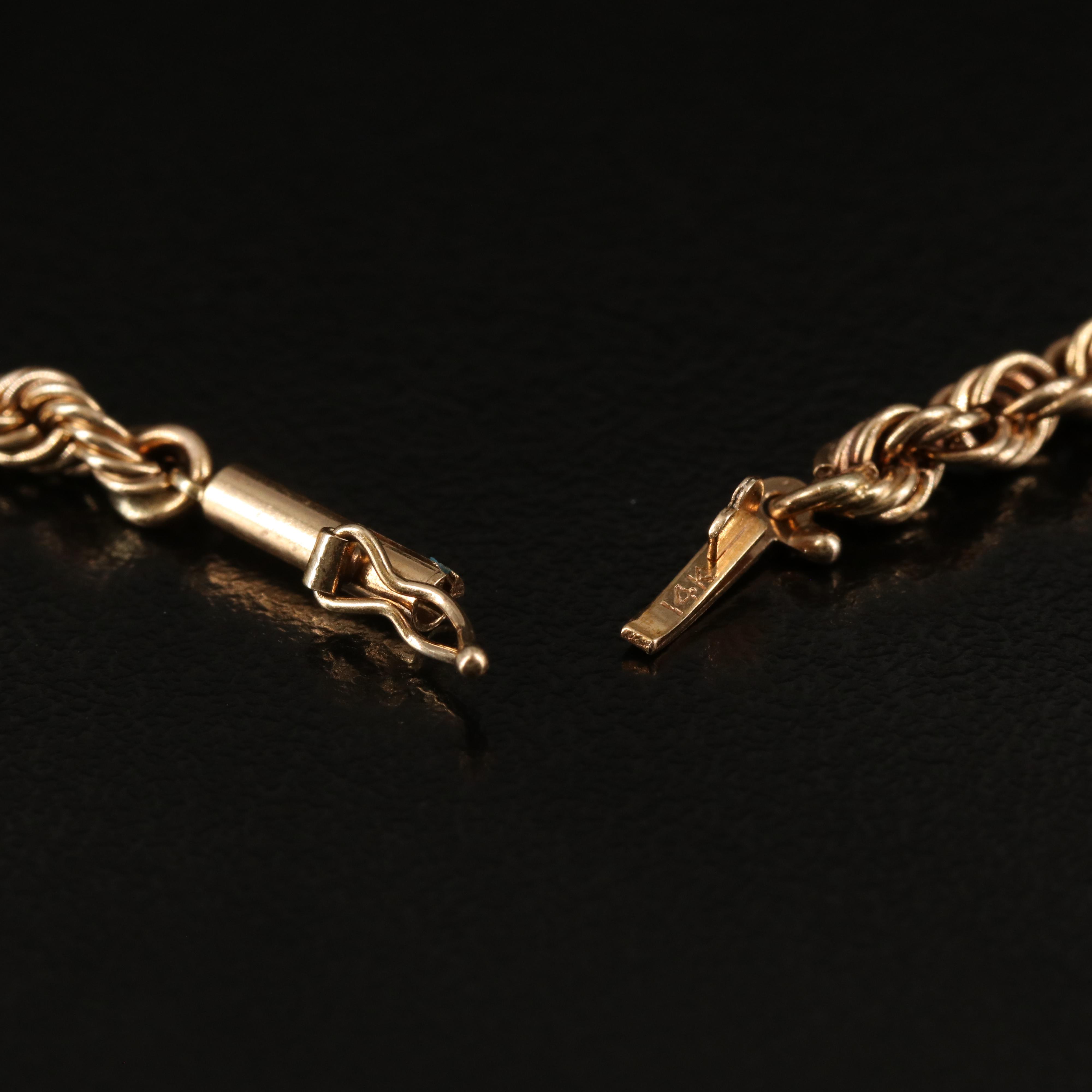 14K Rope Chain Necklace