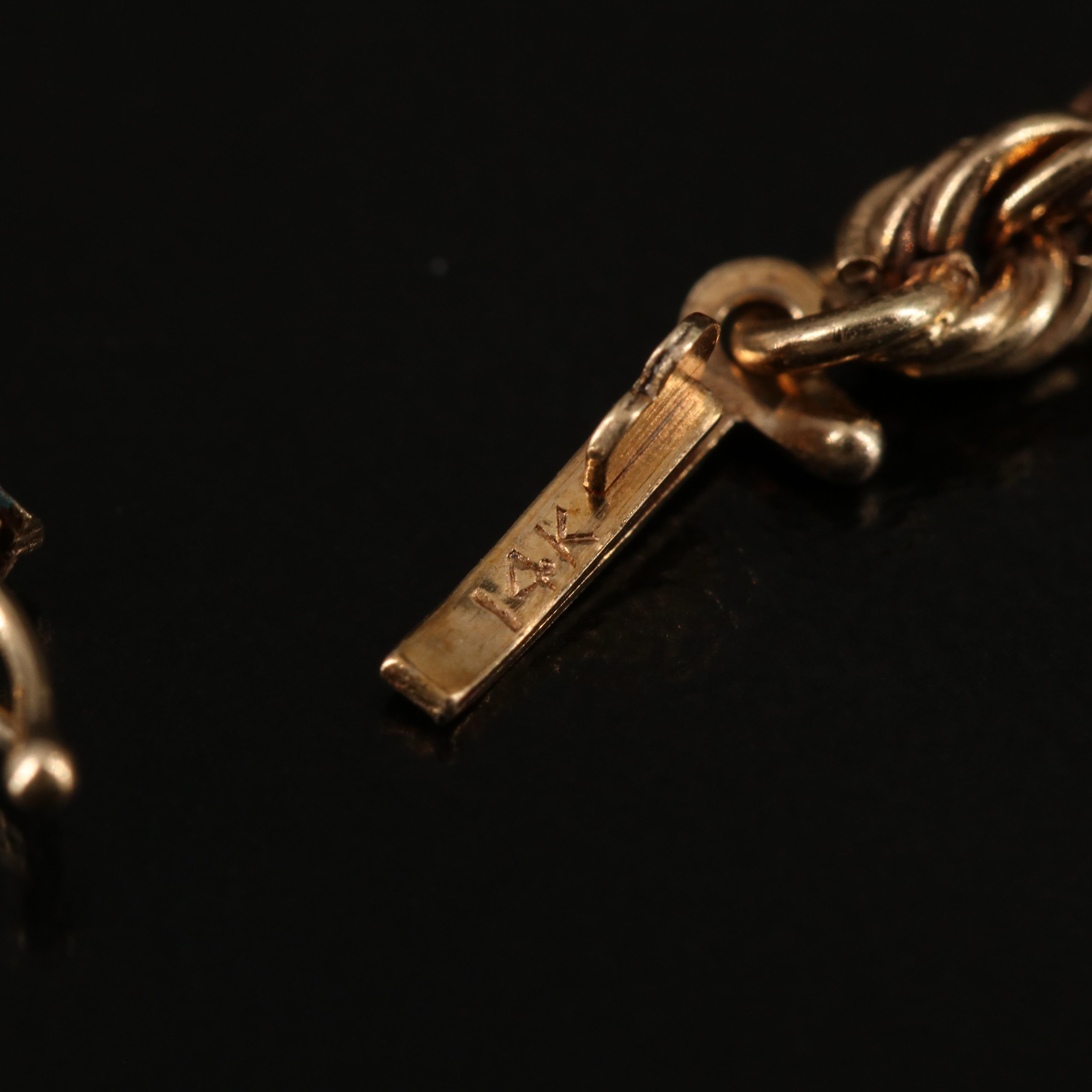 14K Rope Chain Necklace