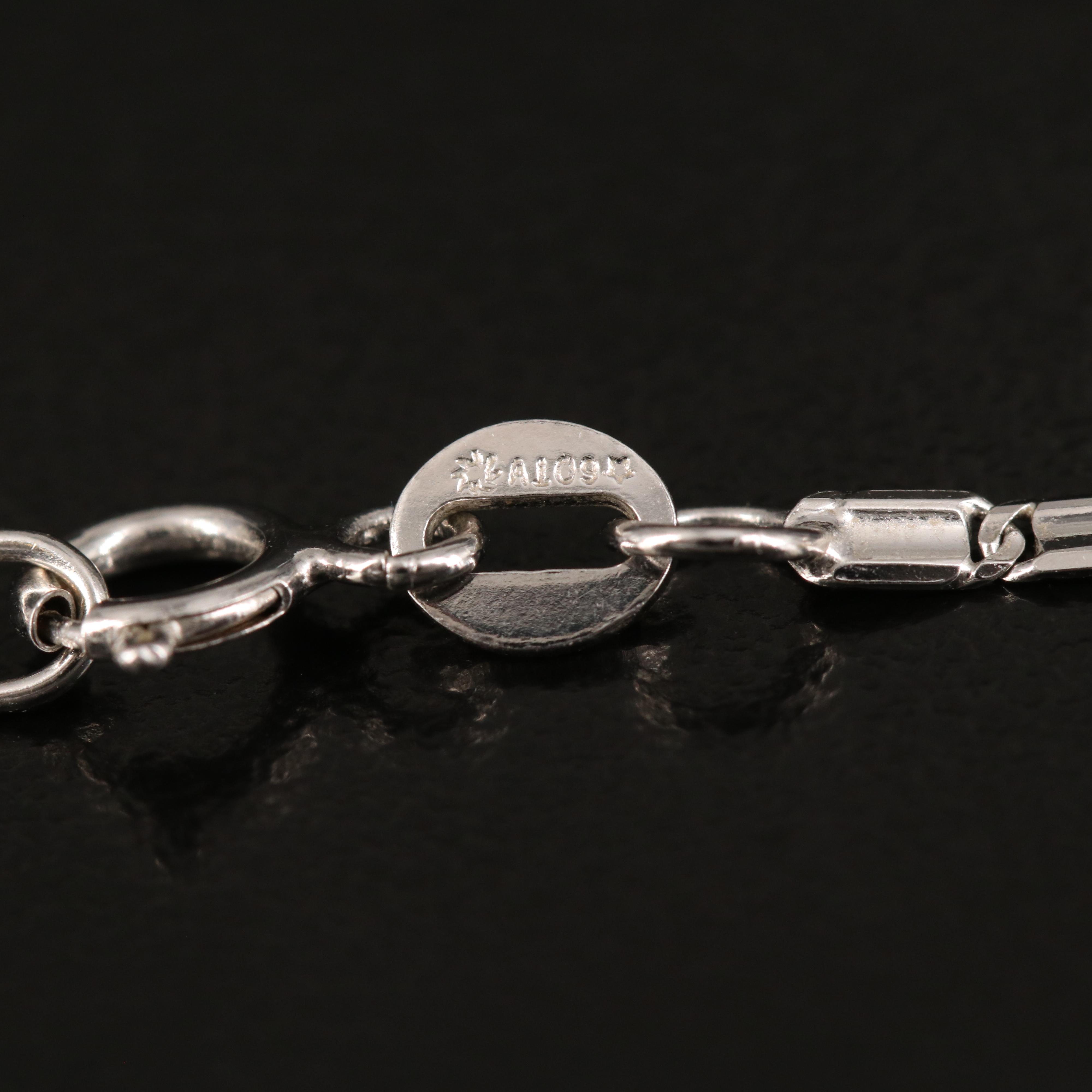 18K Sapphire and Diamond Pendant Necklace