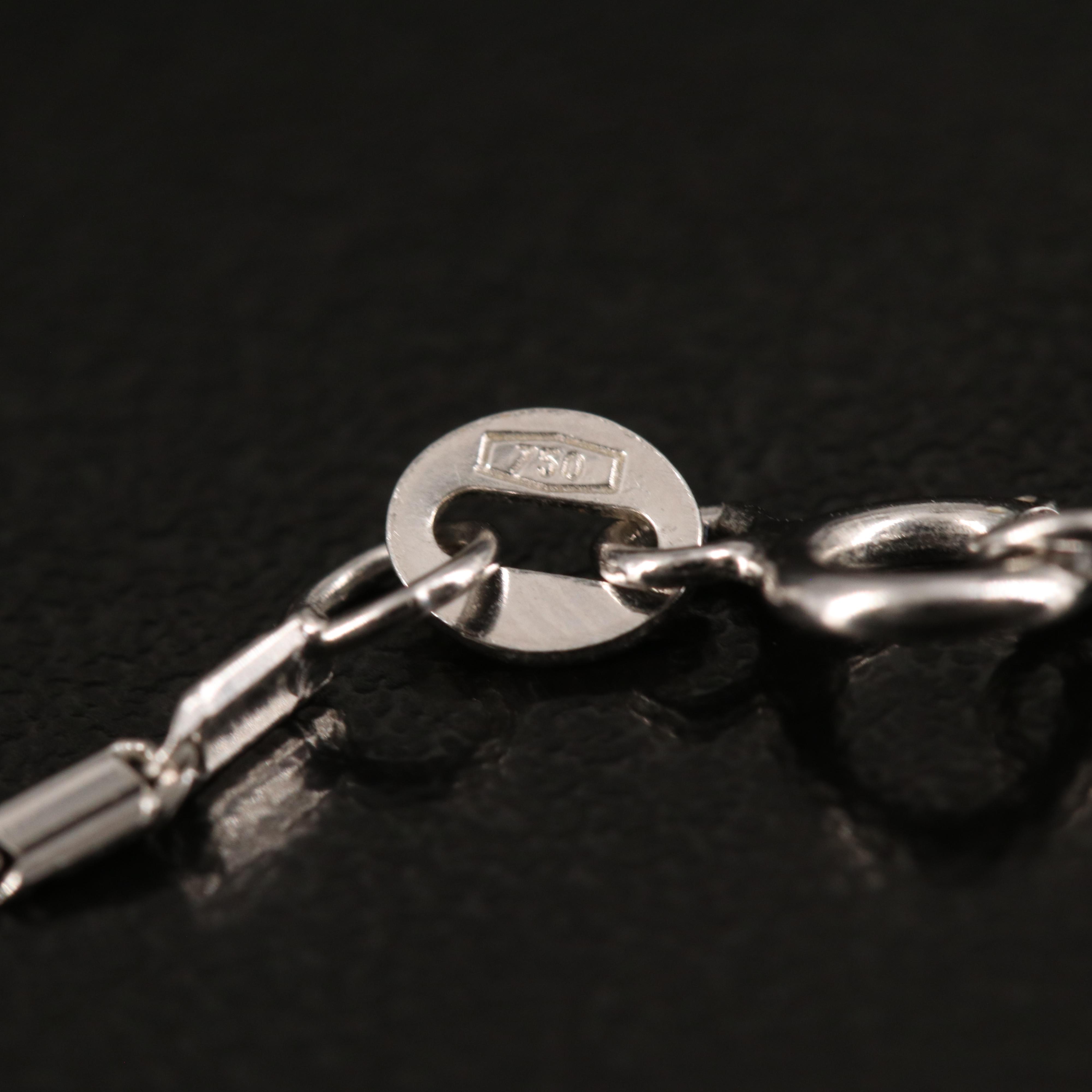 18K Sapphire and Diamond Pendant Necklace