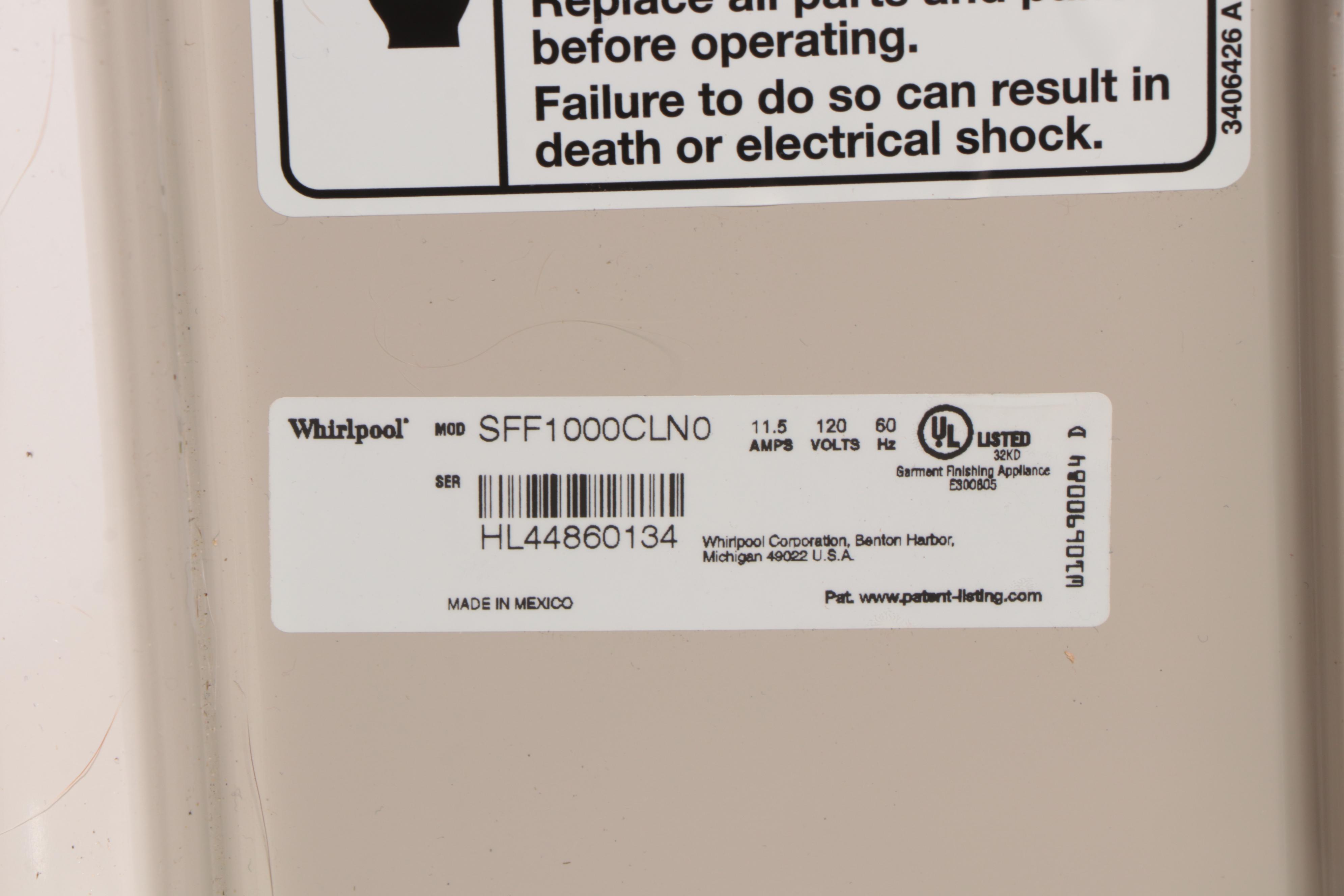 Whirlpool SWASH Clothes Steamer