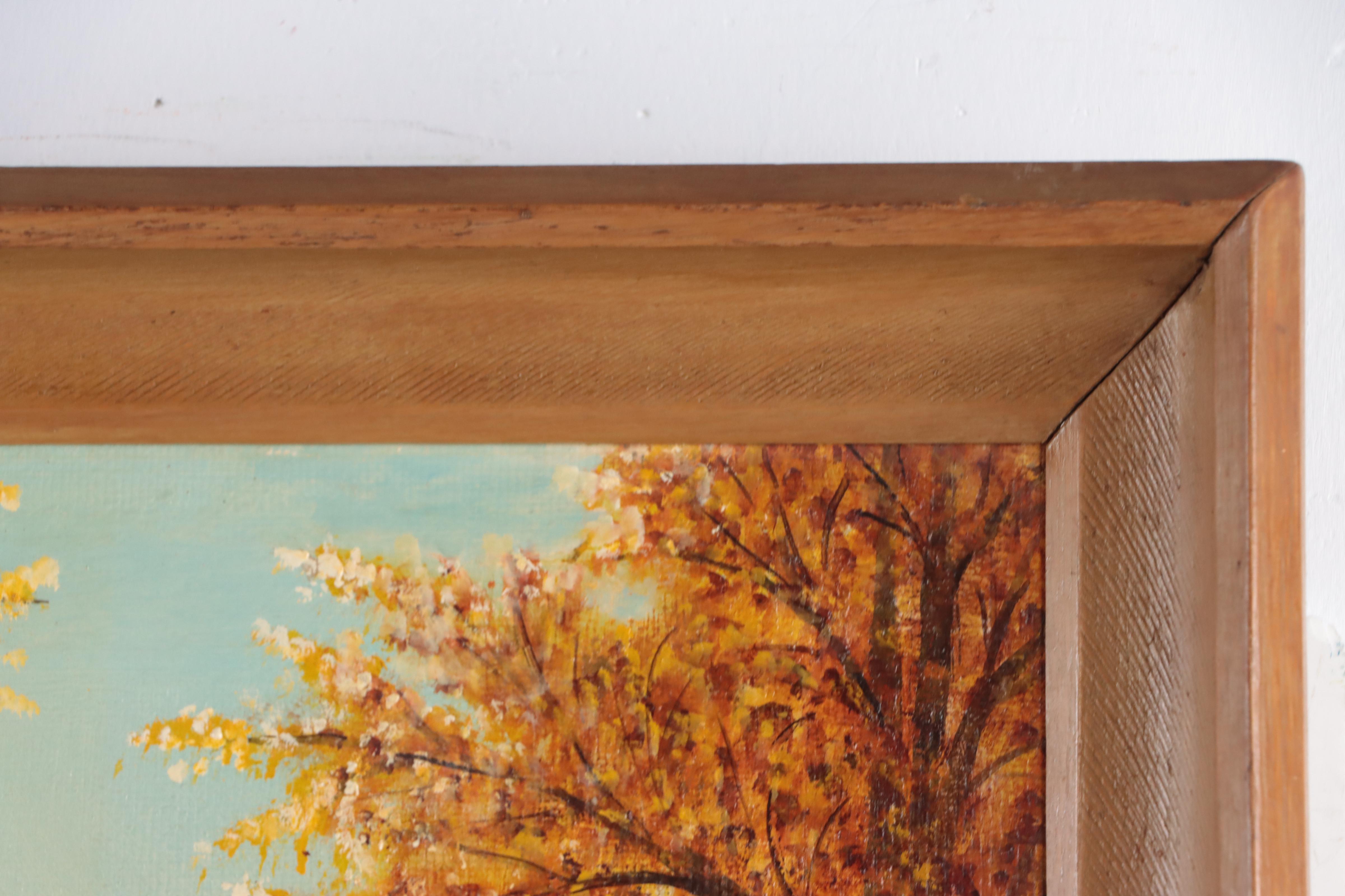 Fae Dieterlen Autumnal Forest Landscape Oil Painting, Mid-20th Century