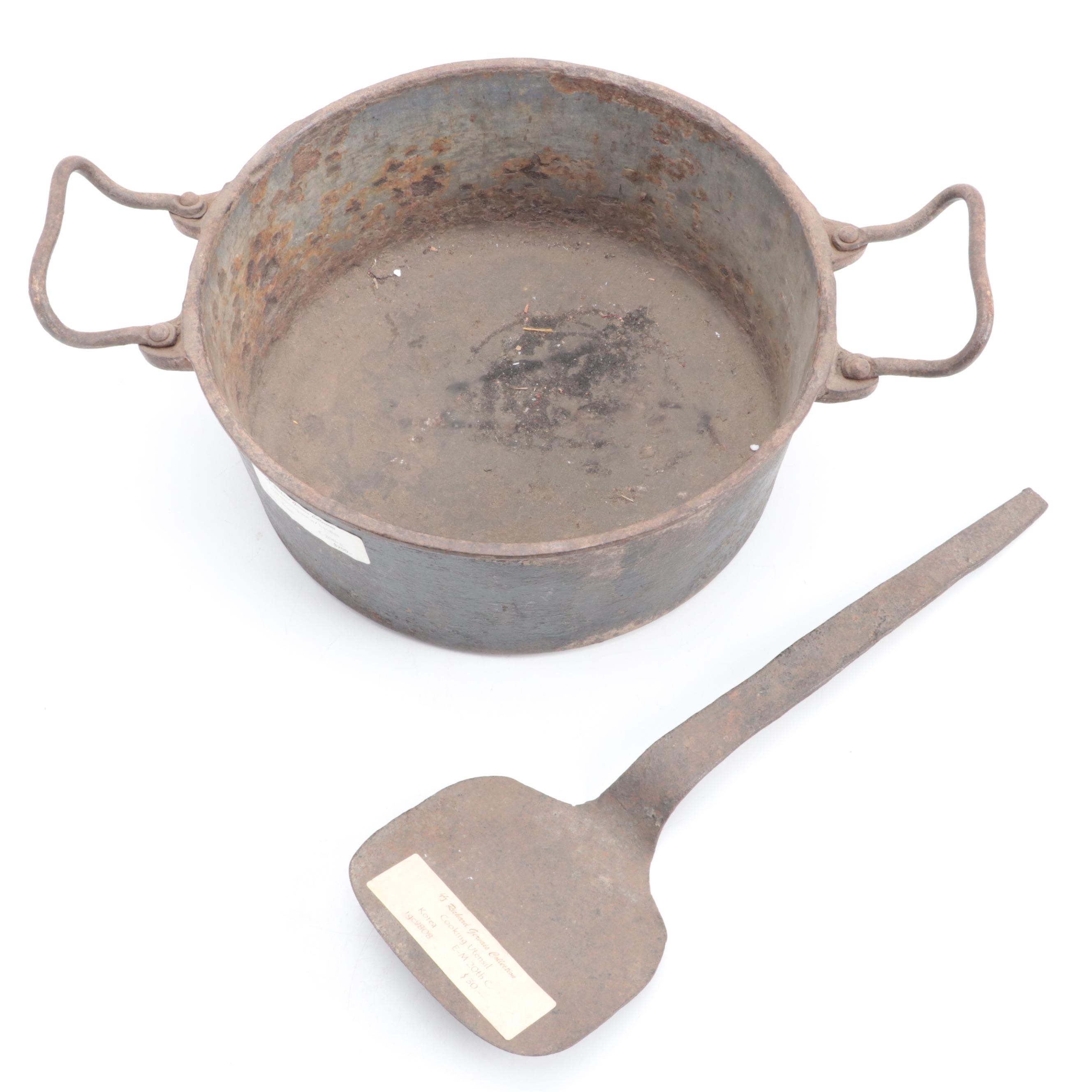 Brazilian Cast Iron Pot and Korean Cooking Utensil