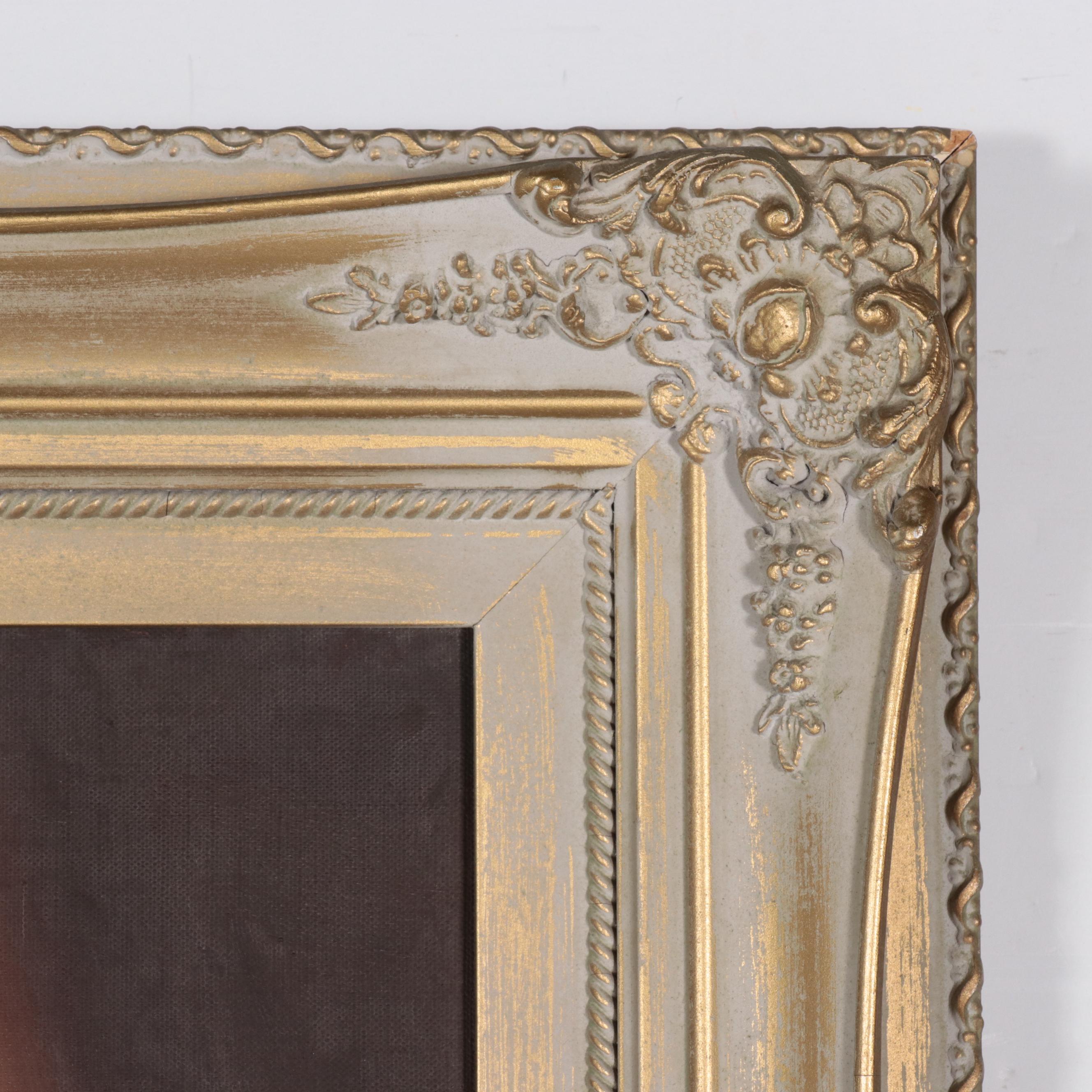 Pat DeVore Wyatt Oil Painting of Carriage Rider, Early 20th Century