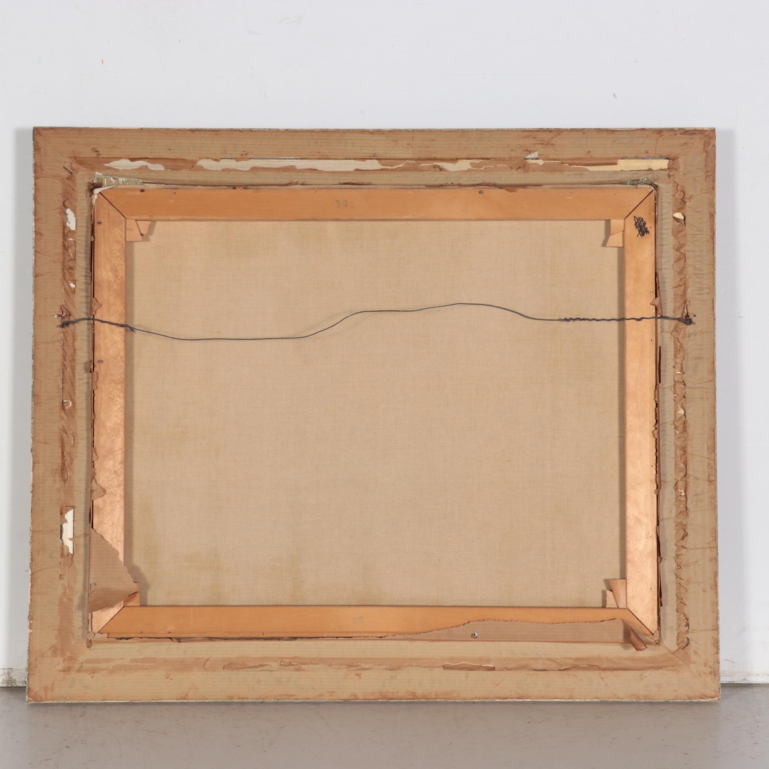 Pat DeVore Wyatt Oil Painting of Carriage Rider, Early 20th Century