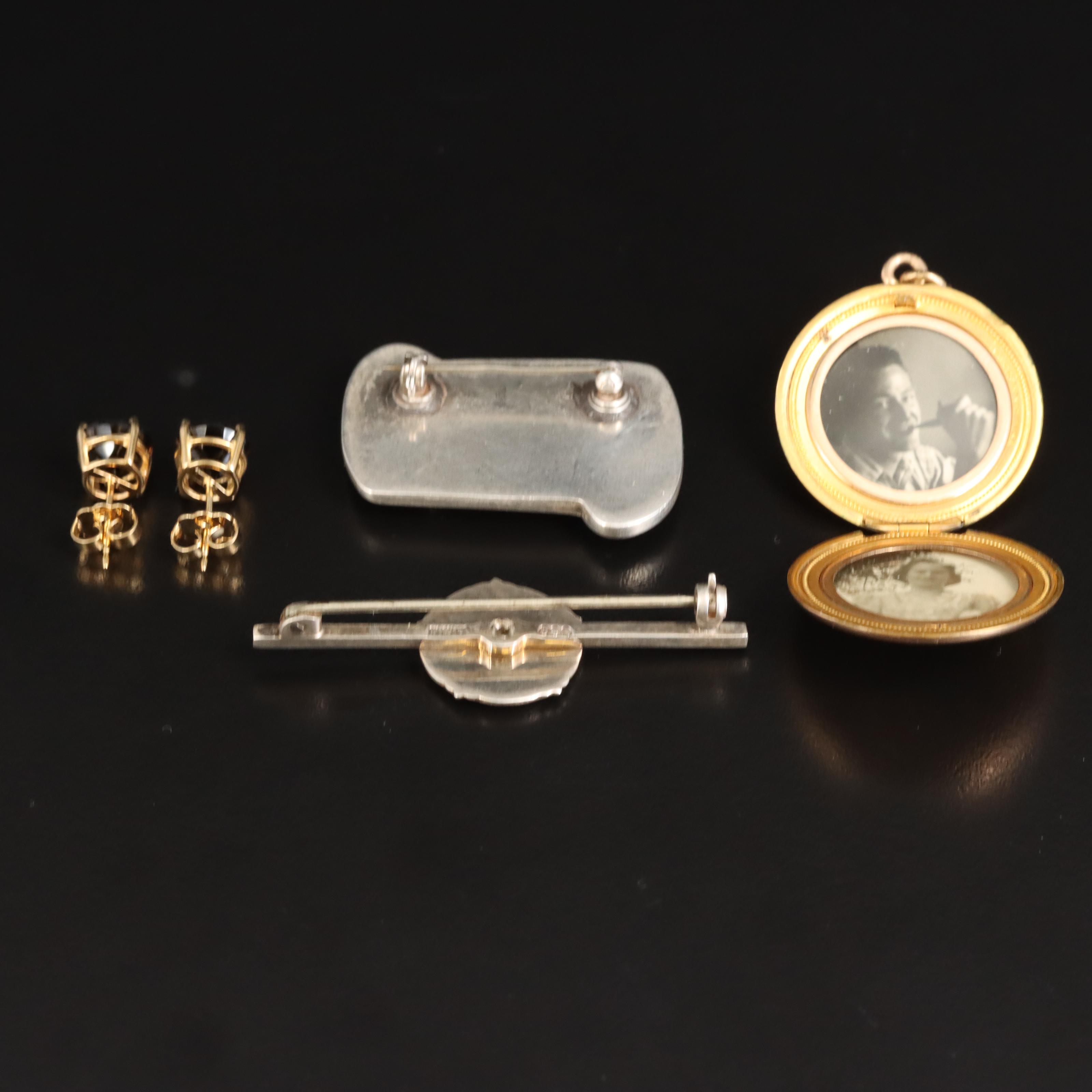 White Rose of York Pin, Sterling and Chalcedony Featured in Jewelry Collection