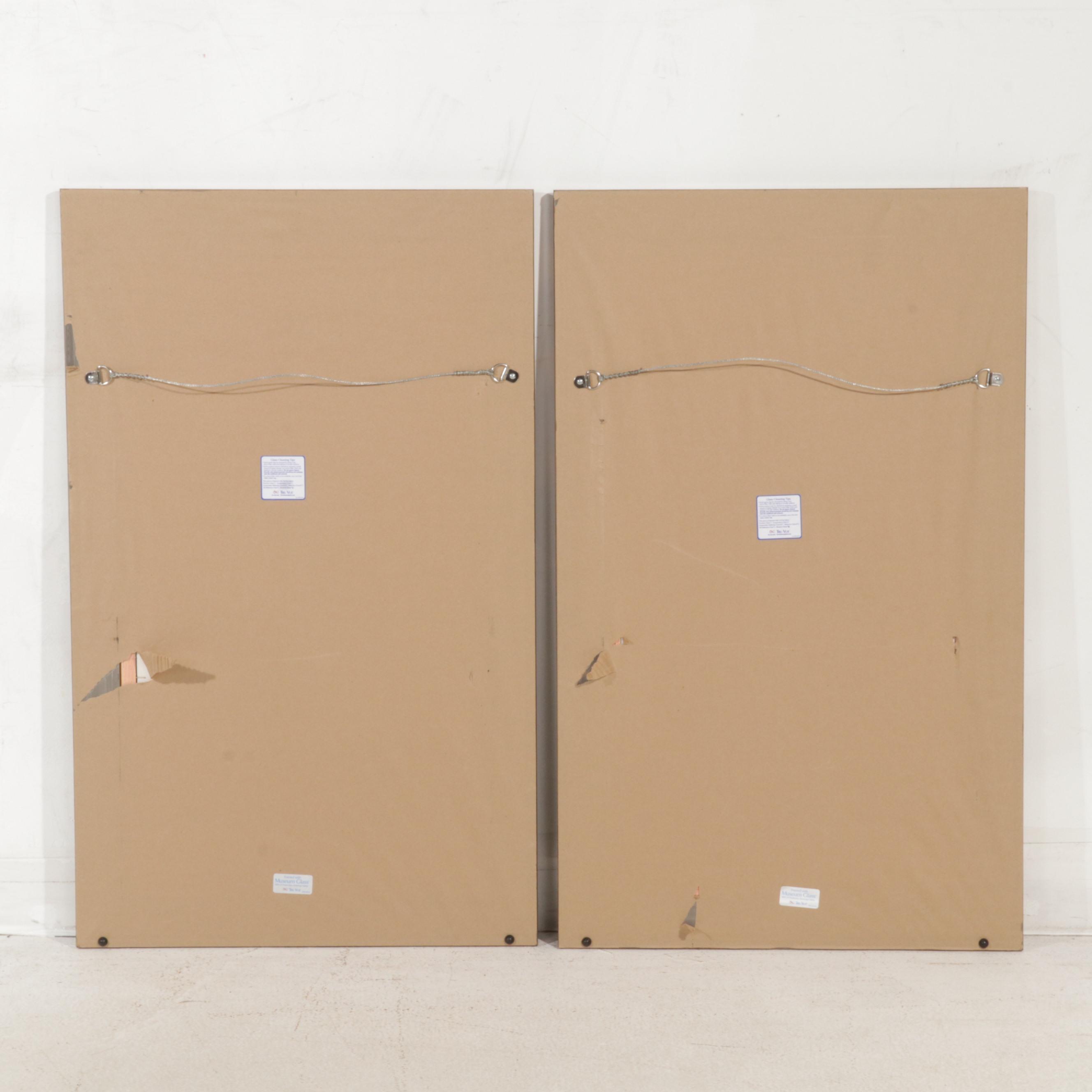 Chinese Inspired Ancestor Portrait Watercolor and Ink Paintings