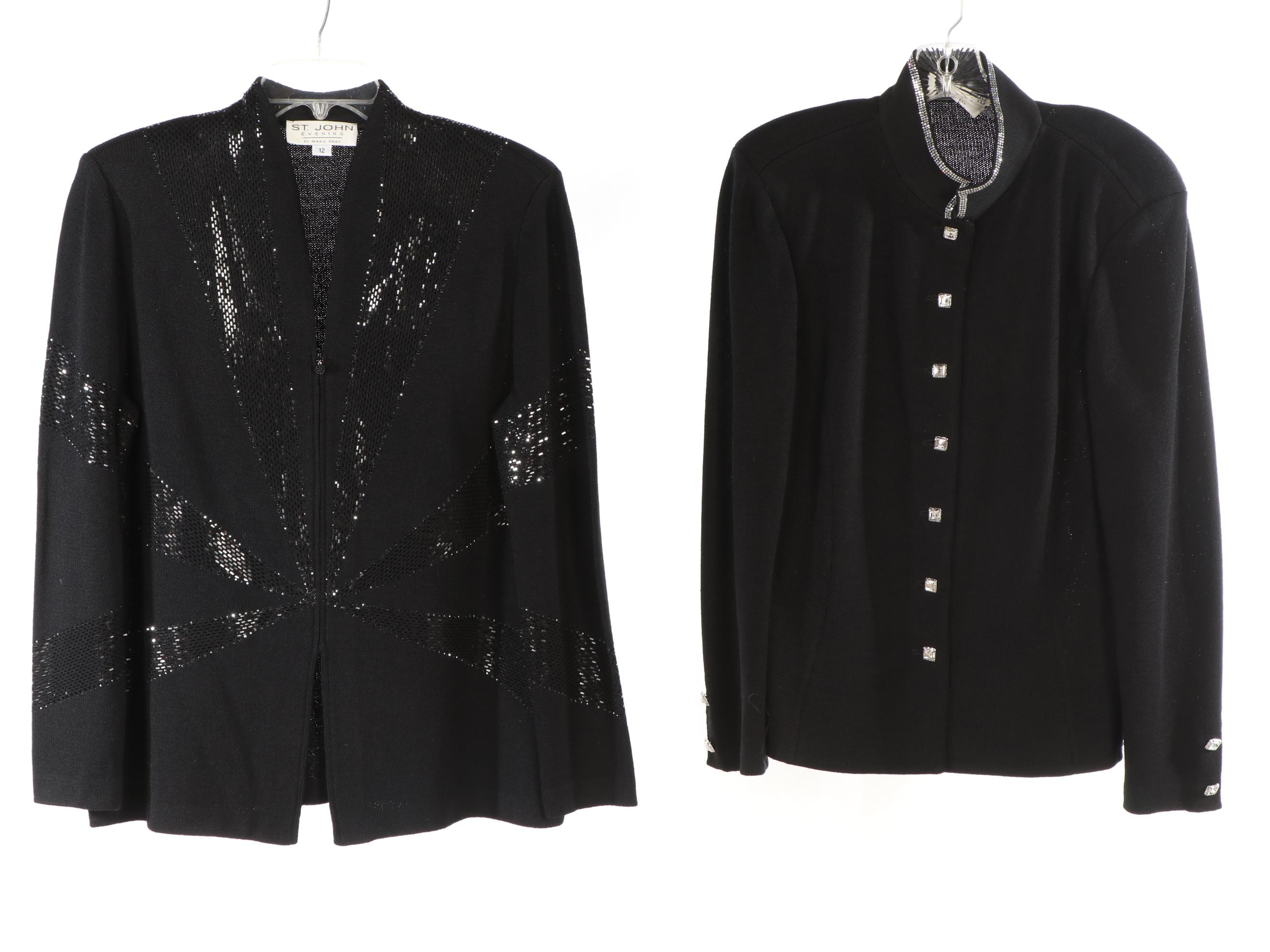 St. John Evening by Marie Gray Embellished Knit Top and Jackets