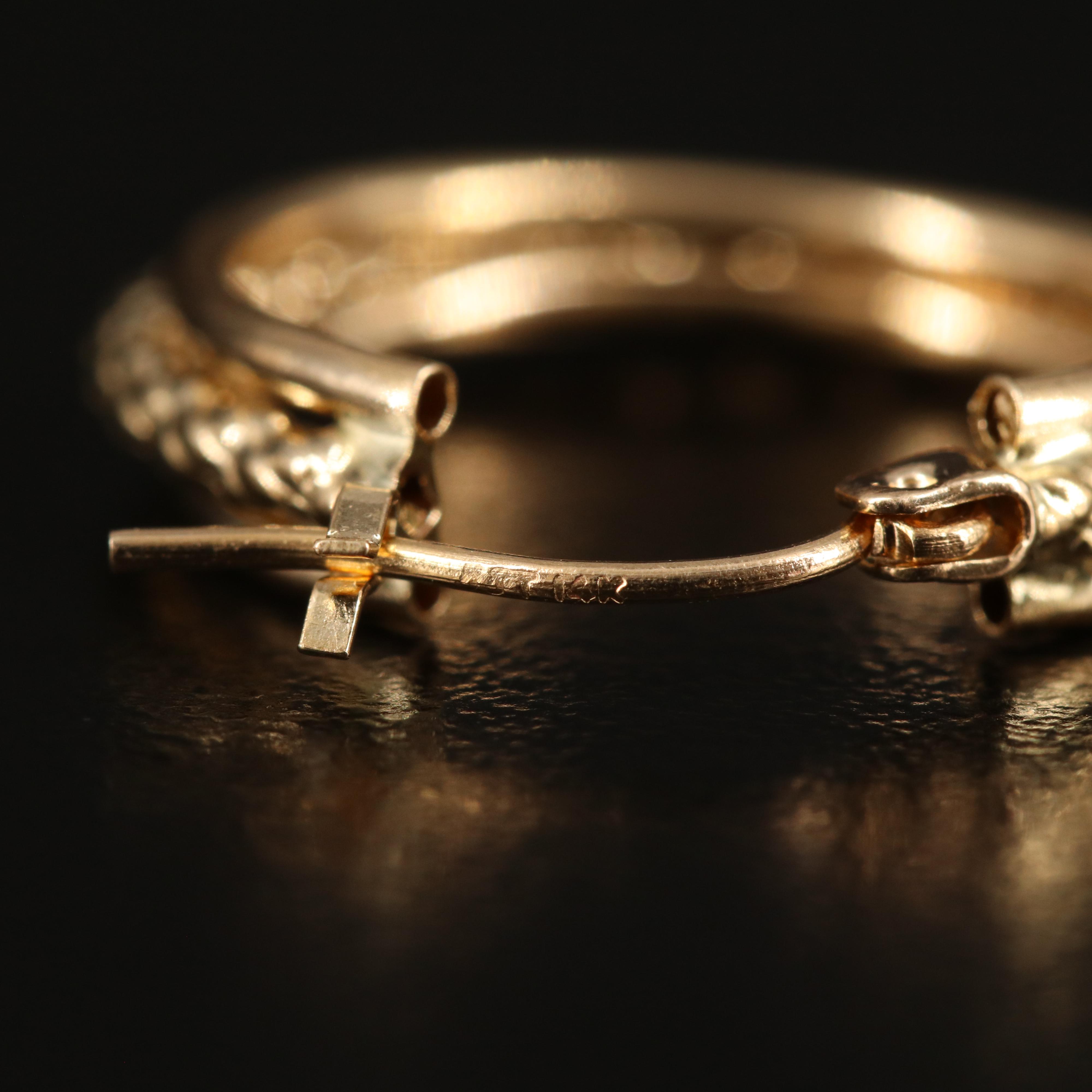 14K Triple Hoop Earrings