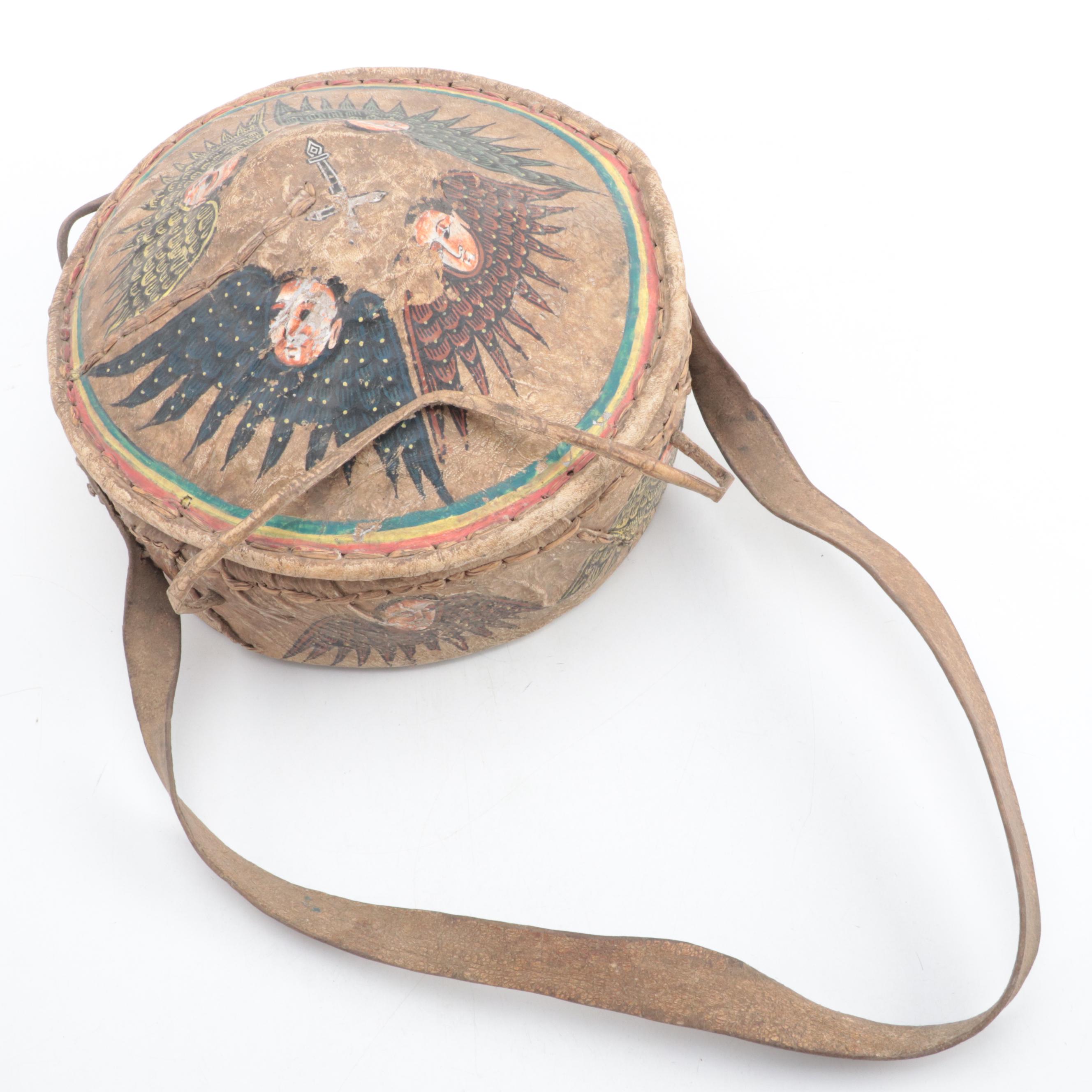 Ethiopian Coptic Hand-Painted Food Basket