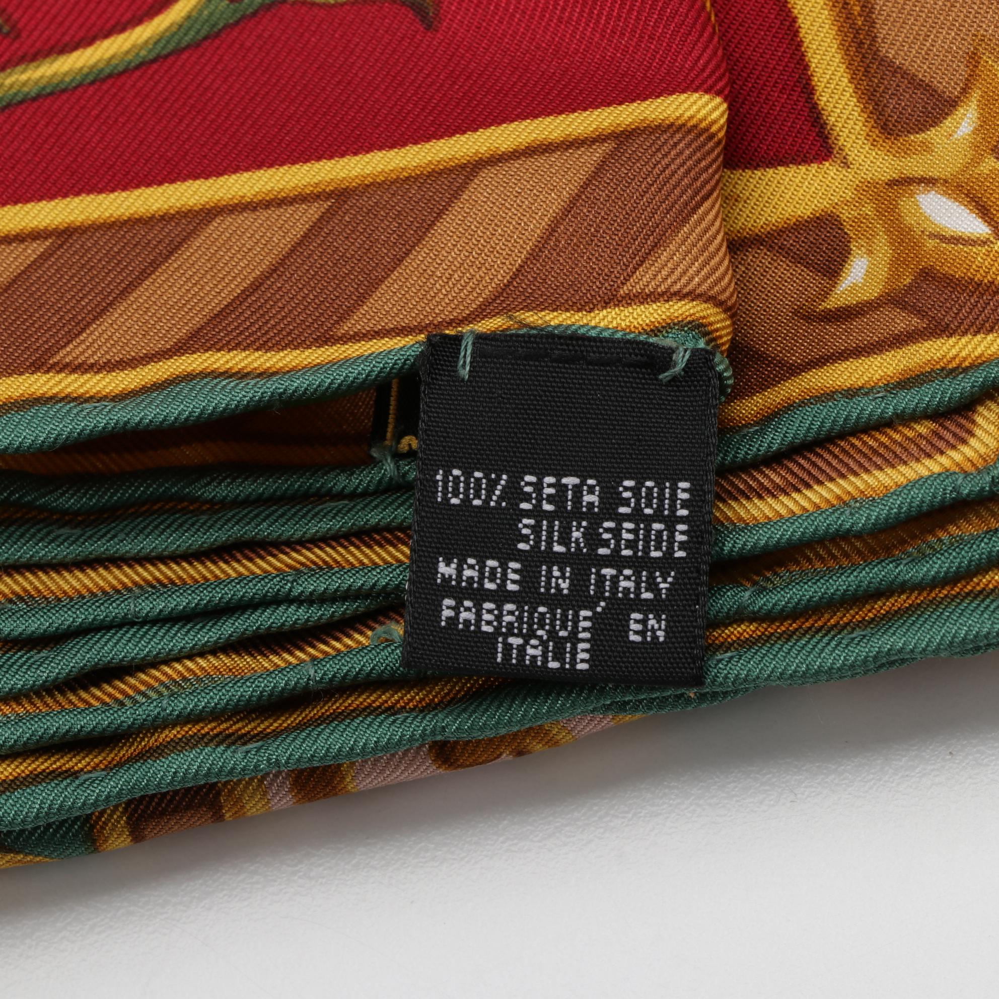 Fendi Silk Twill Scarf in Multicolor Scroll, Acanthus, and Floral Print