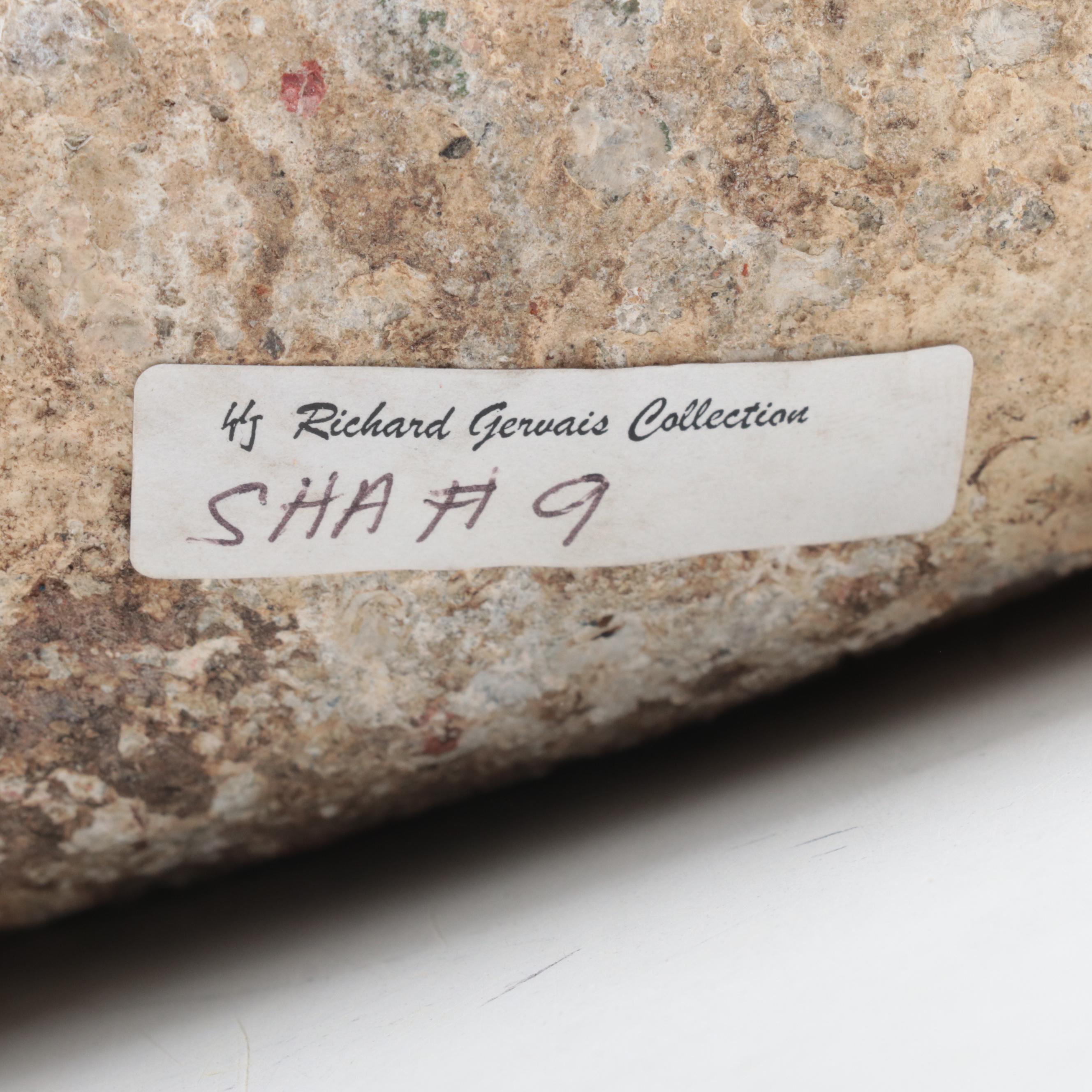 Chinese Marine Recovered Stone and Coral Boat Weight, 11th Century