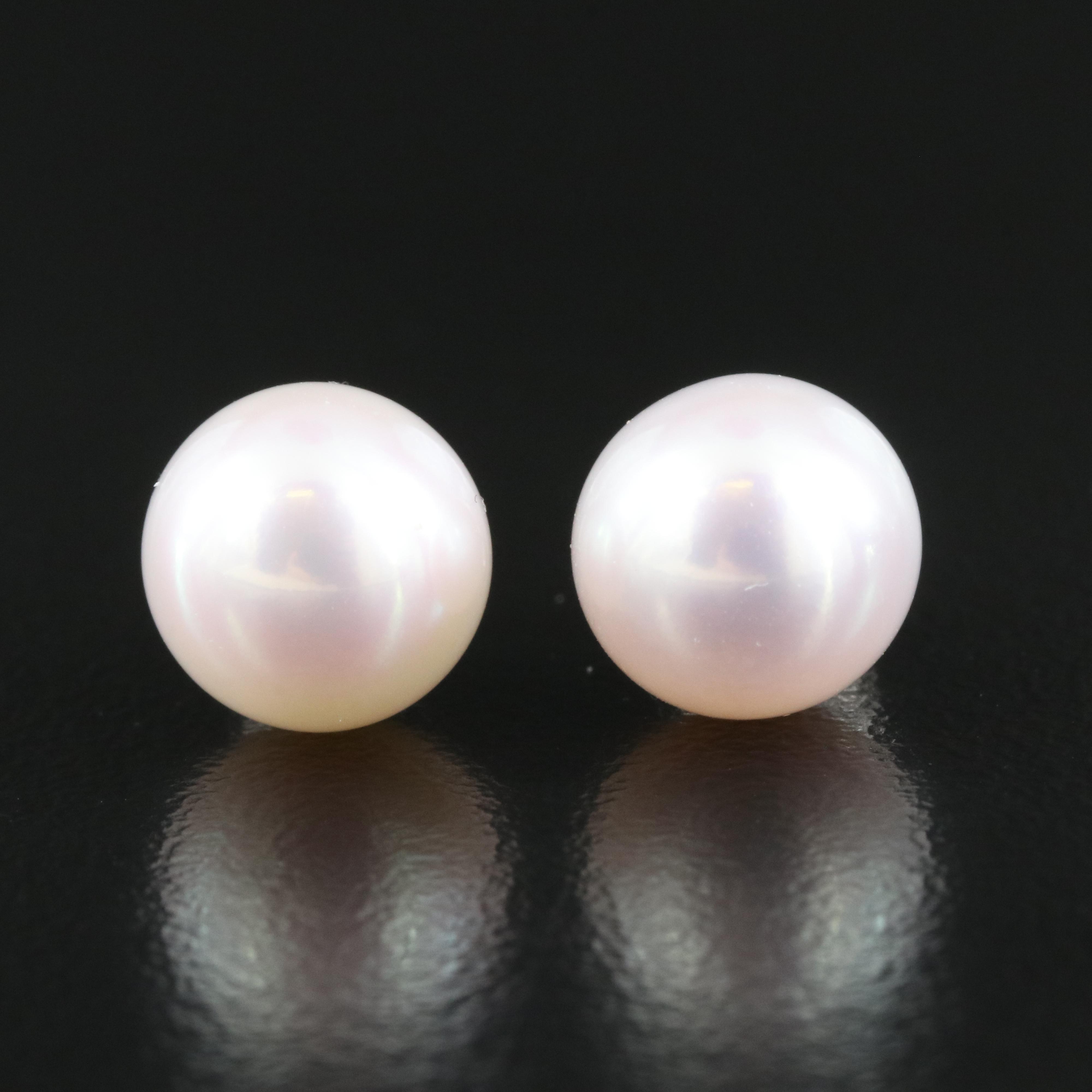 14K Pearl Stud Earrings