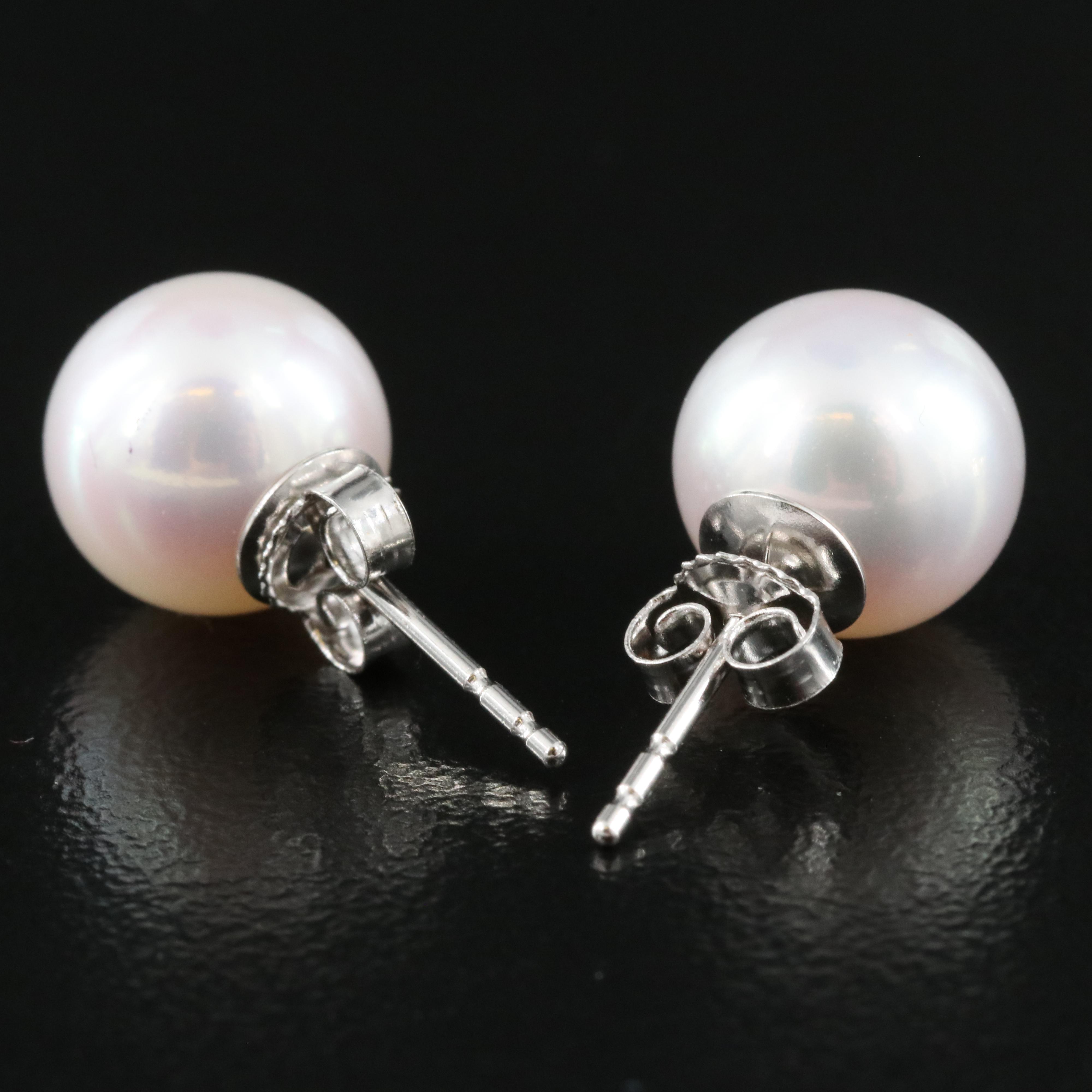 14K Pearl Stud Earrings