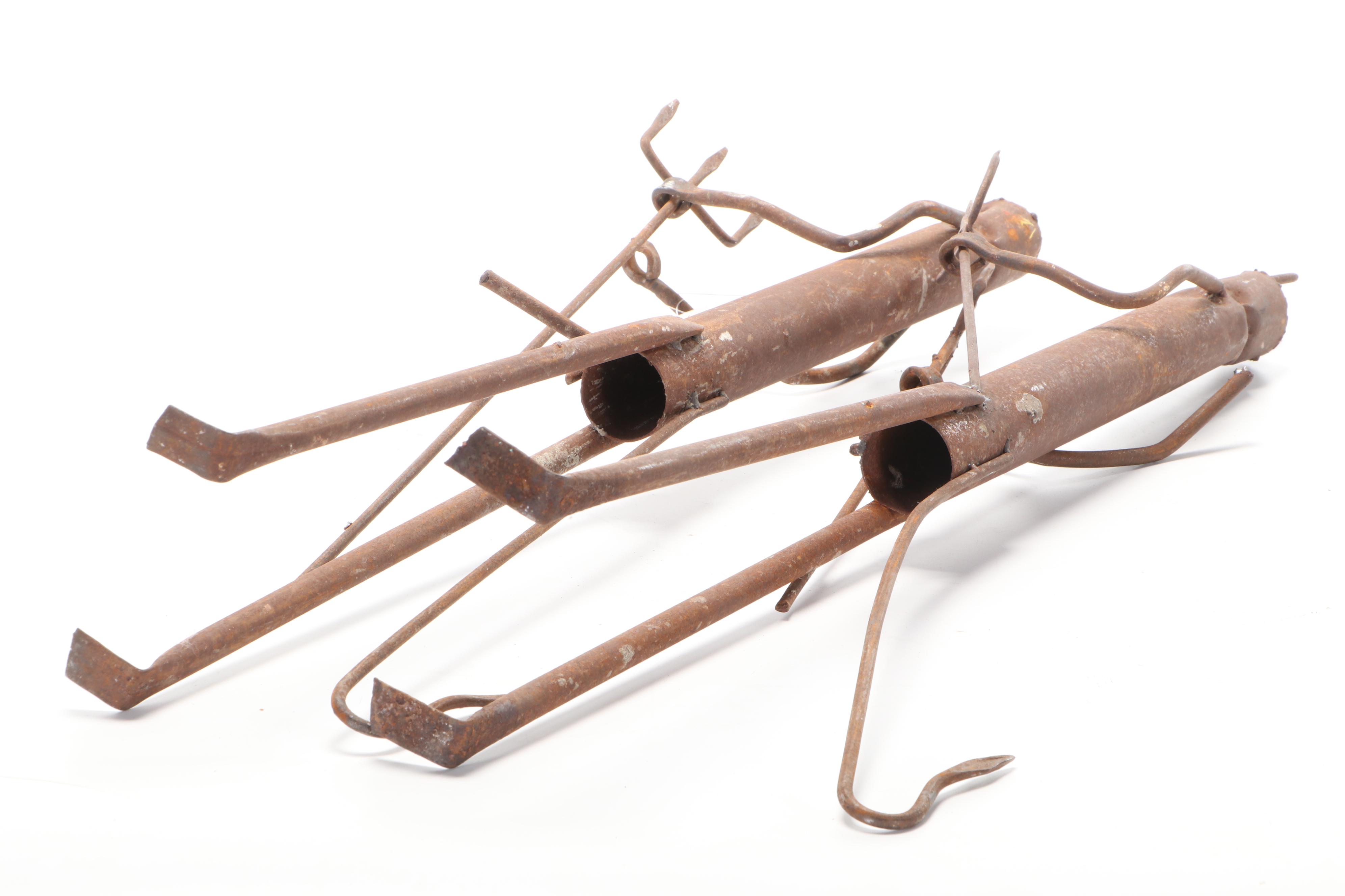 Brazilian Male and Female Candomble Jeje Iron Figures