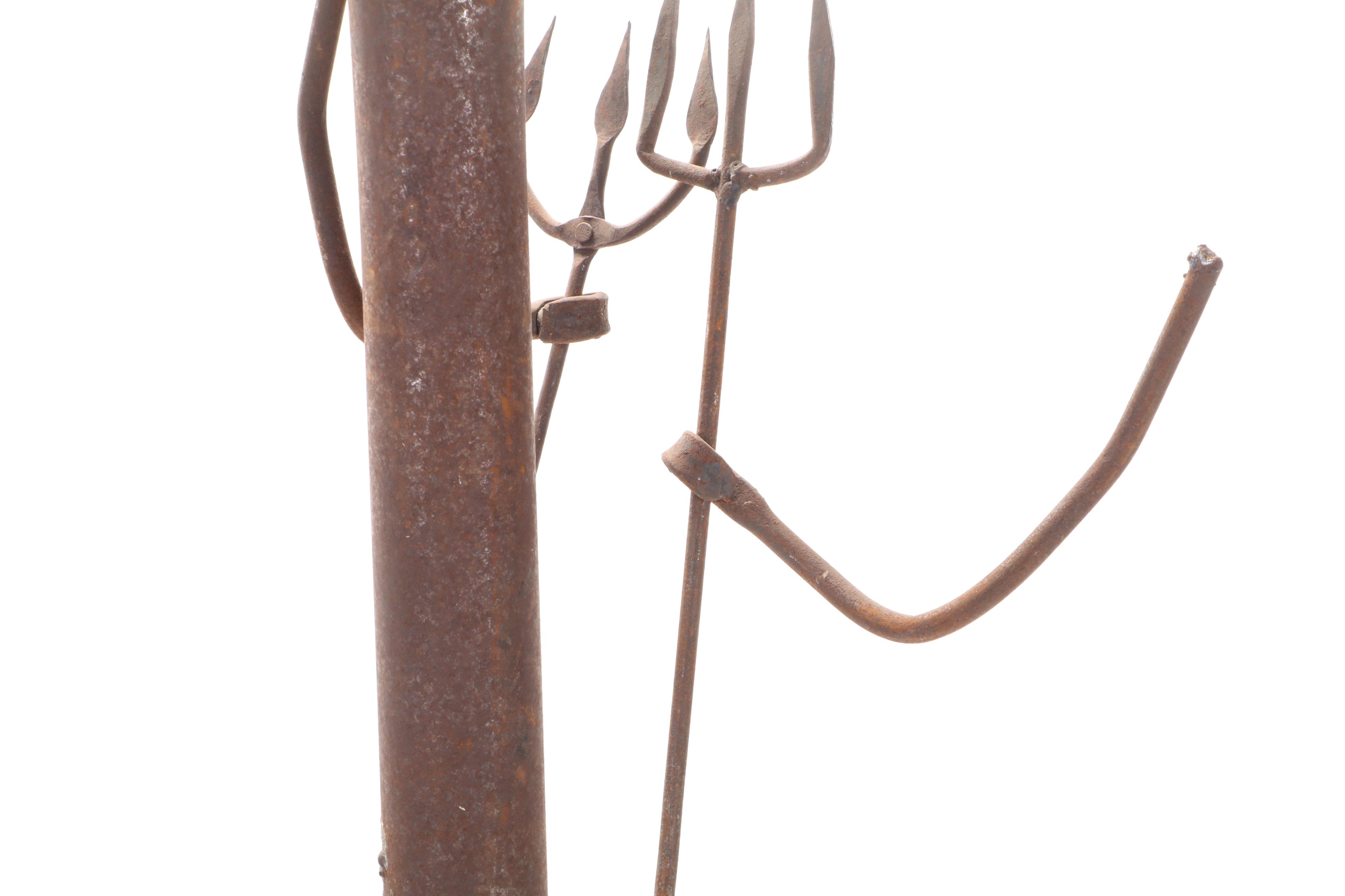 Brazilian Male and Female Candomble Jeje Iron Figures