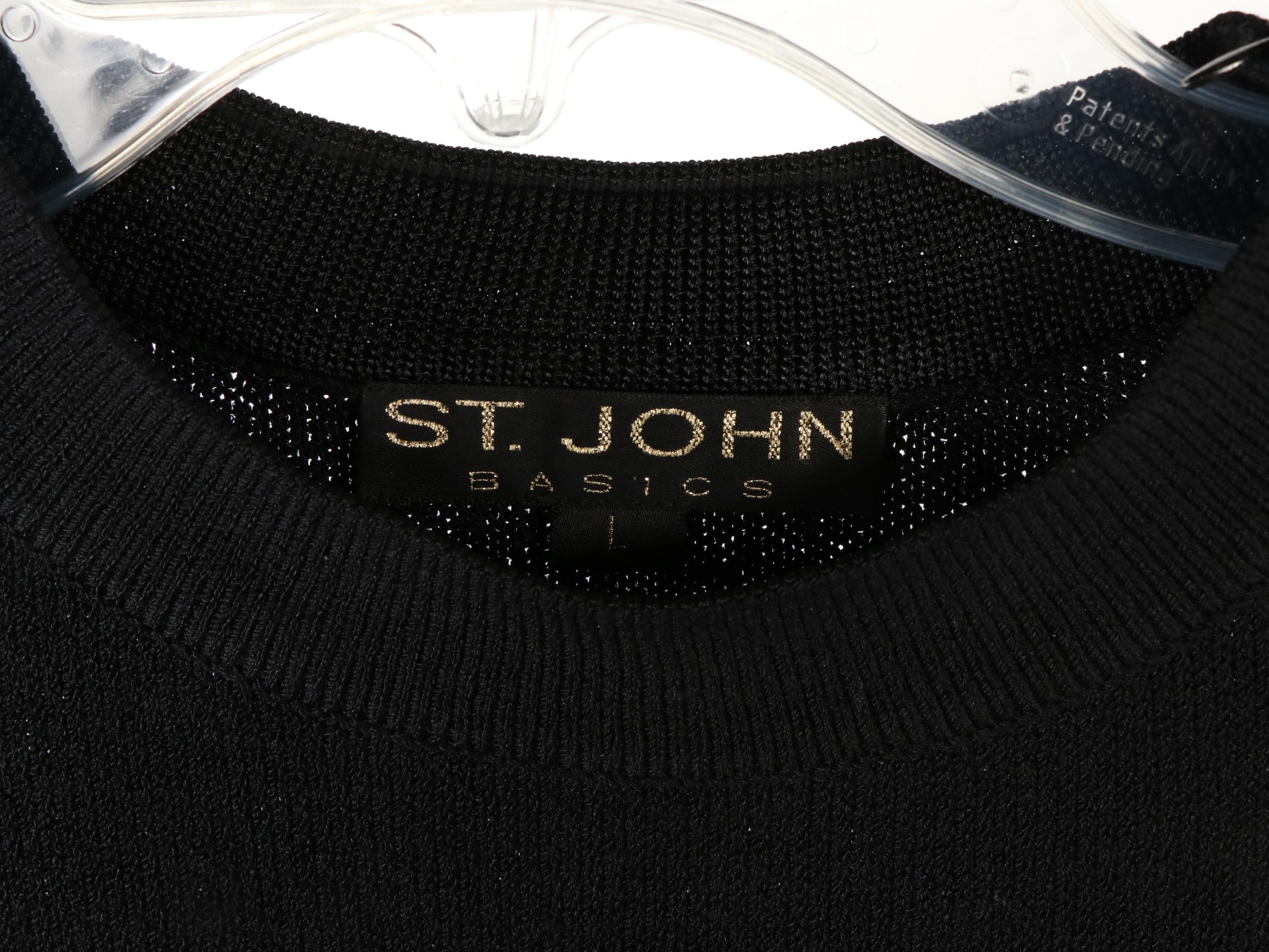 St. John Knits Ruffle Collar Jacket, Faux Fur Trim Jacket, Smocked Top, and More