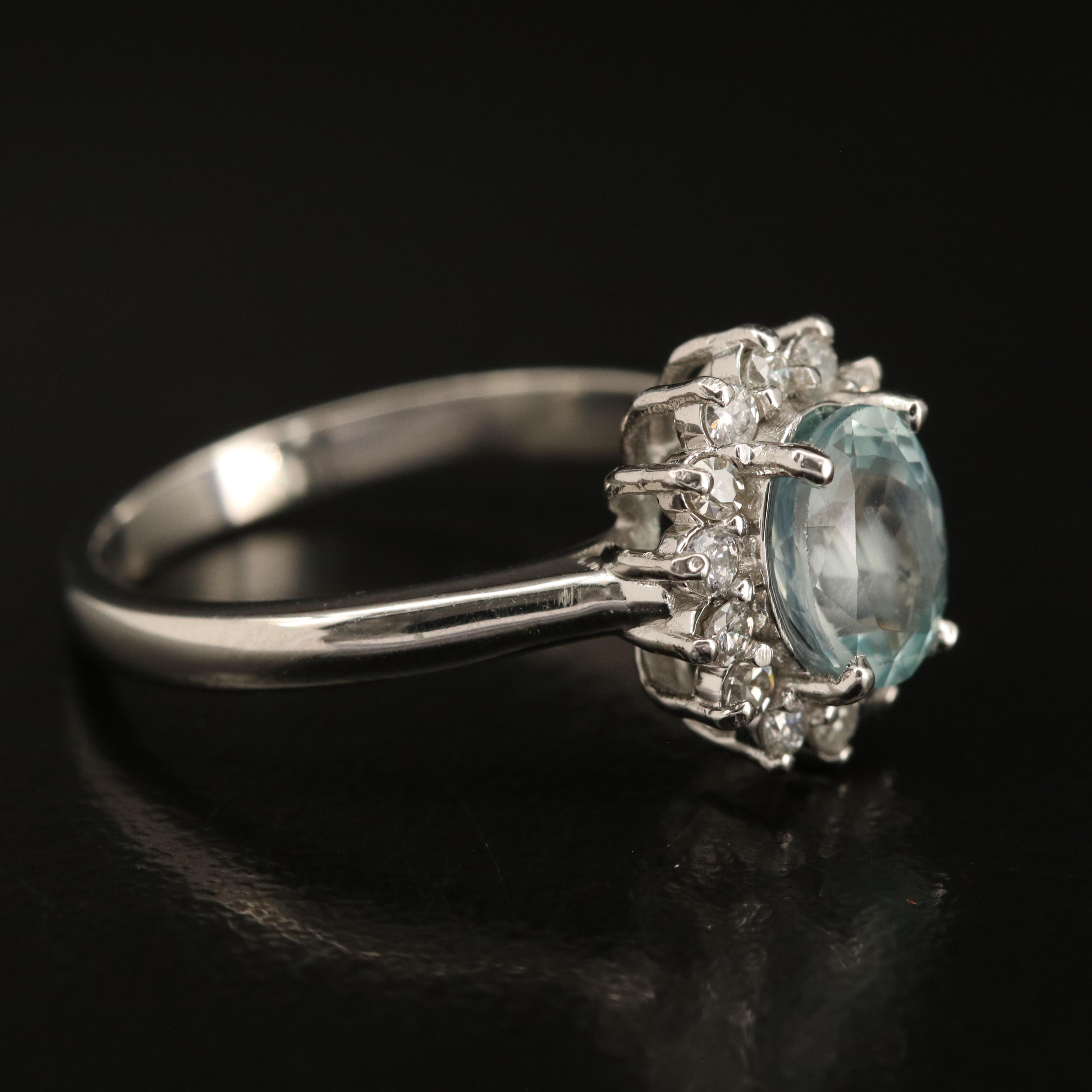 Platinum 1.32 CT Alexandrite and Diamond Ring with GIA Report