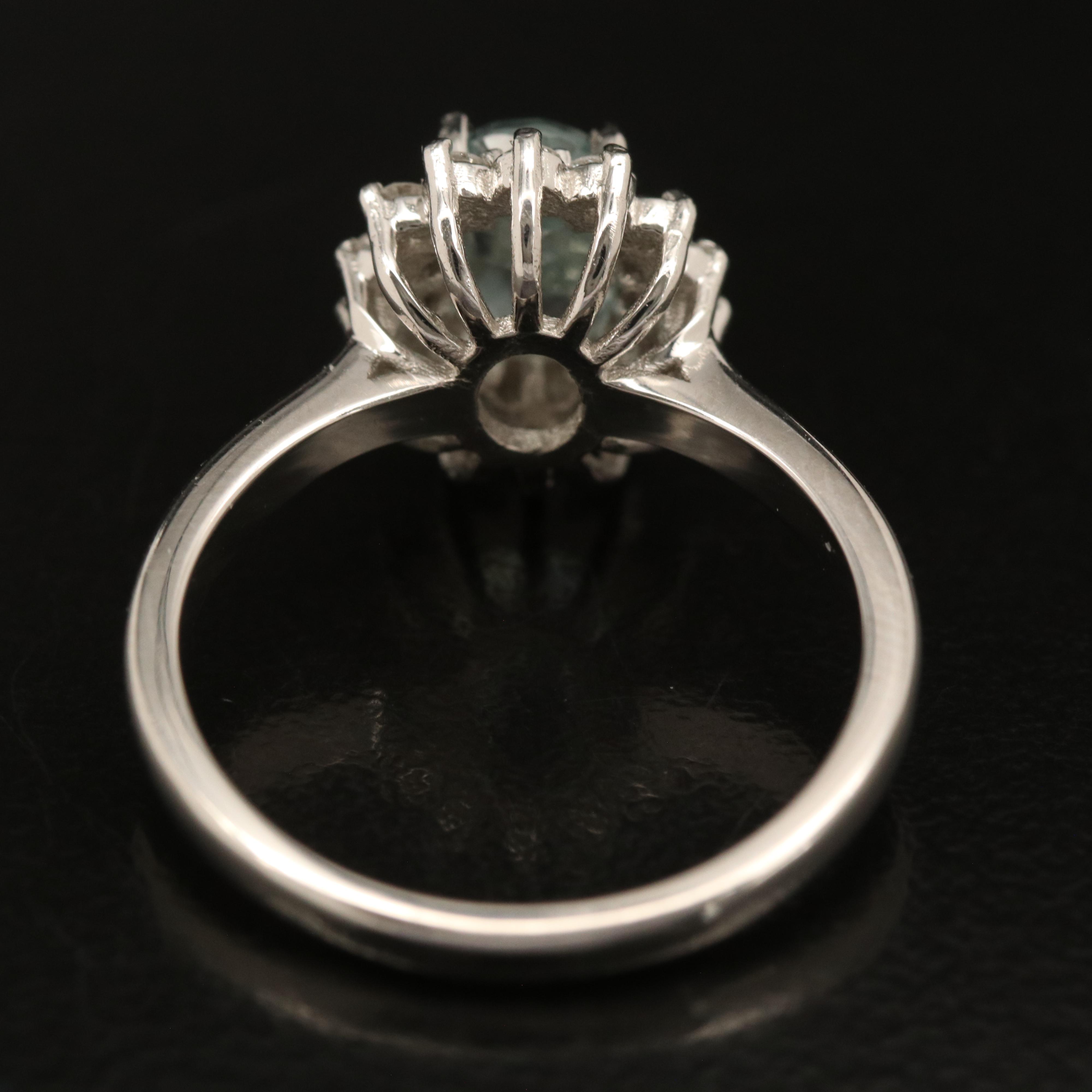 Platinum 1.32 CT Alexandrite and Diamond Ring with GIA Report