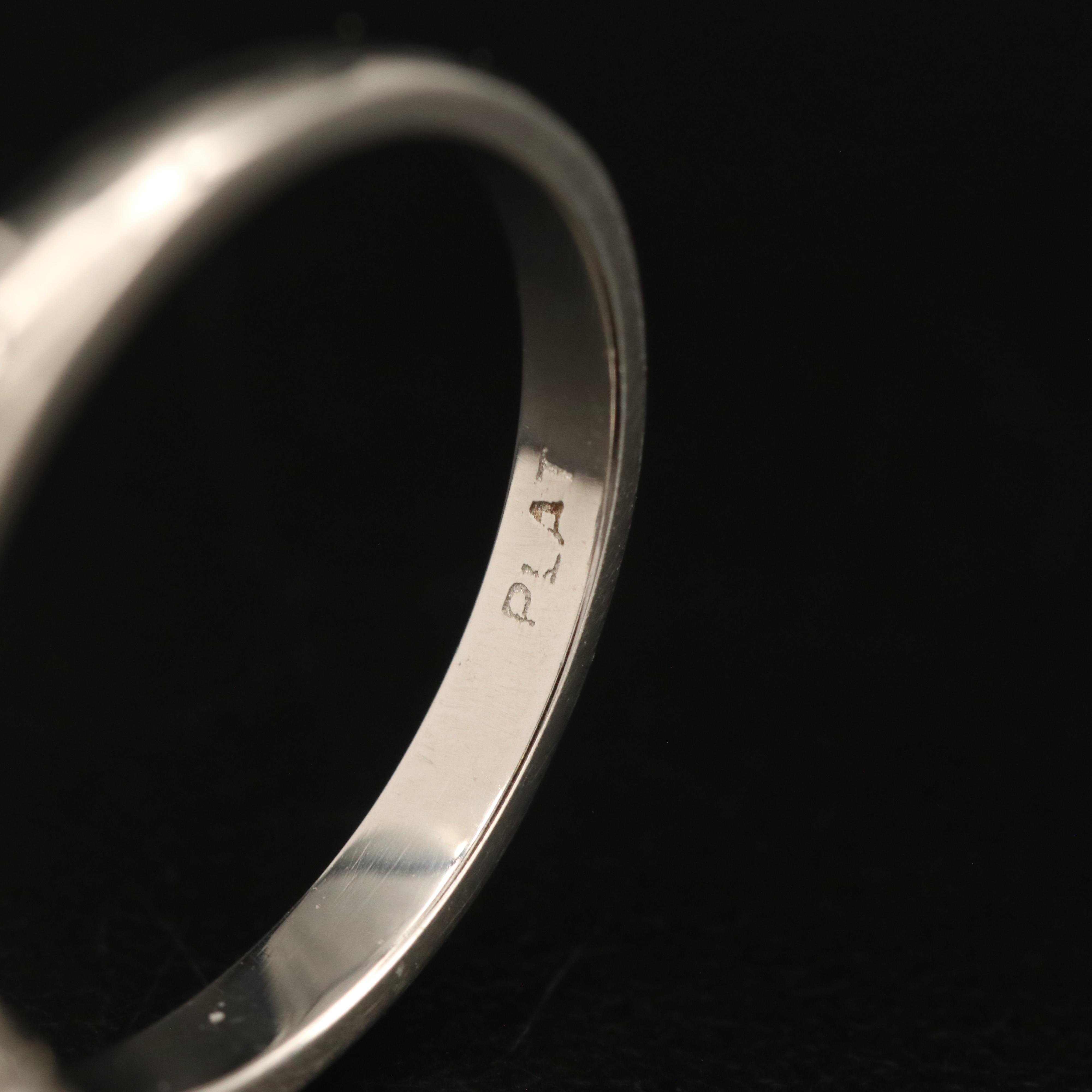 Platinum 1.32 CT Alexandrite and Diamond Ring with GIA Report