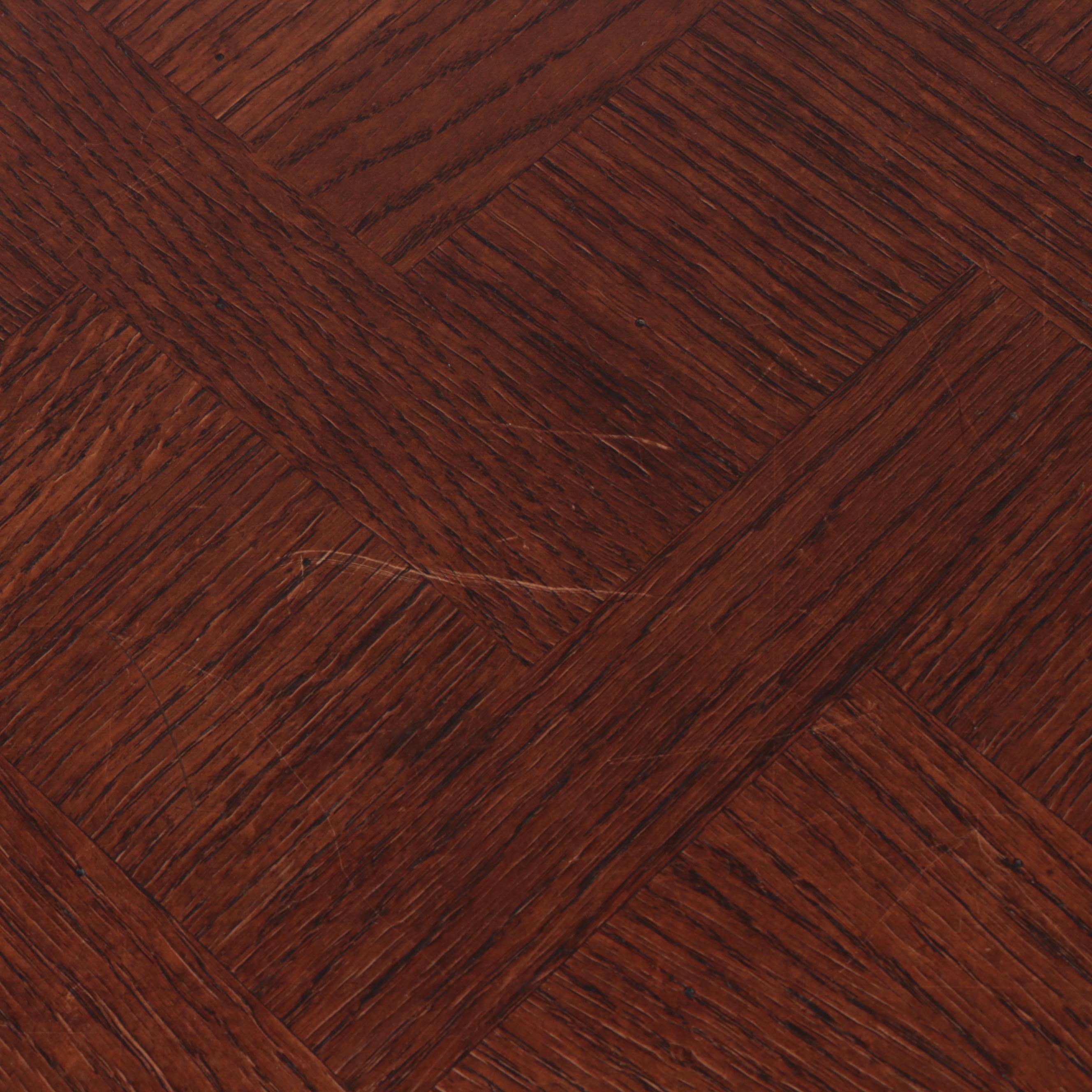 Seven-Piece French Provincial Style Oak and Walnut Dining Set, 20th Century