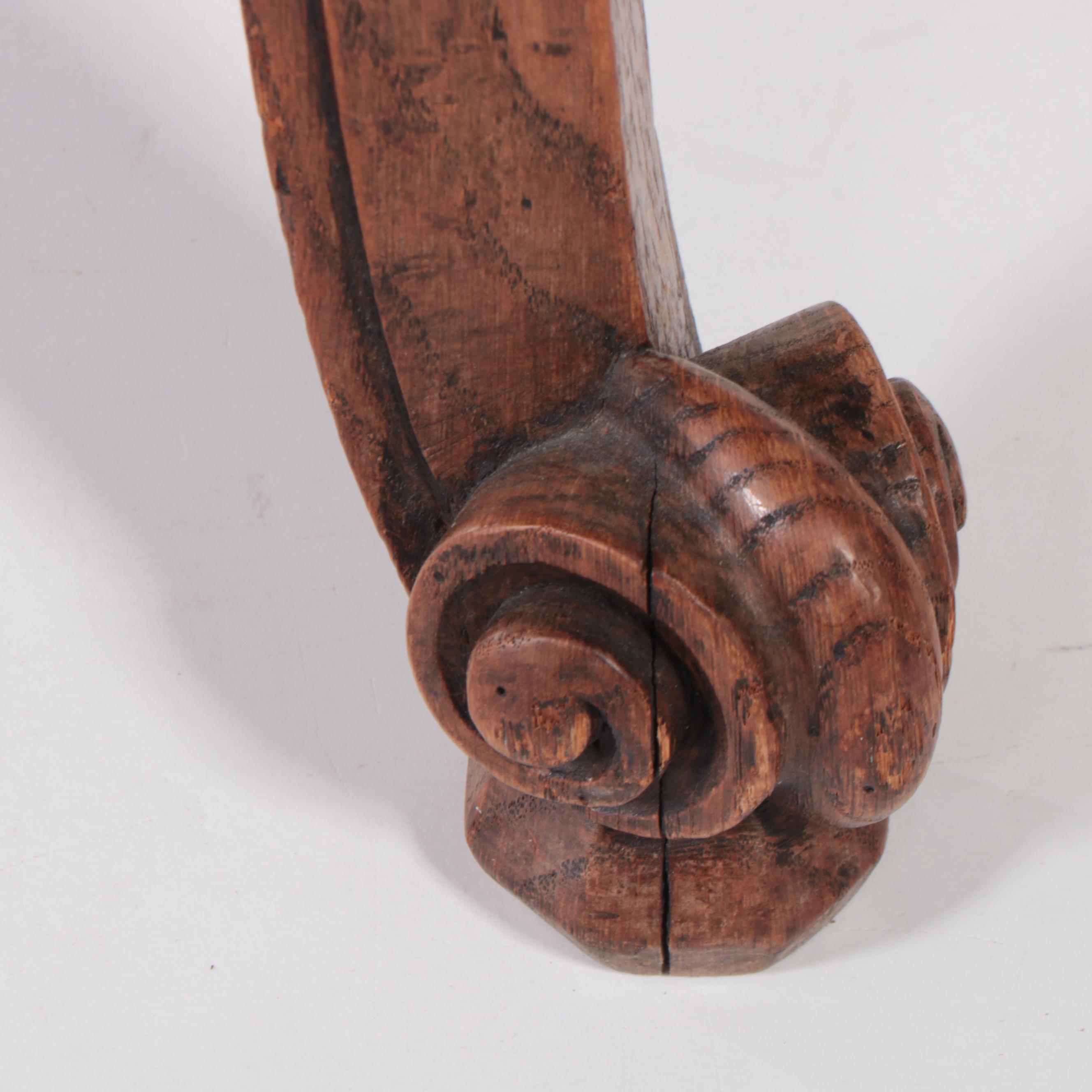 Seven-Piece French Provincial Style Oak and Walnut Dining Set, 20th Century