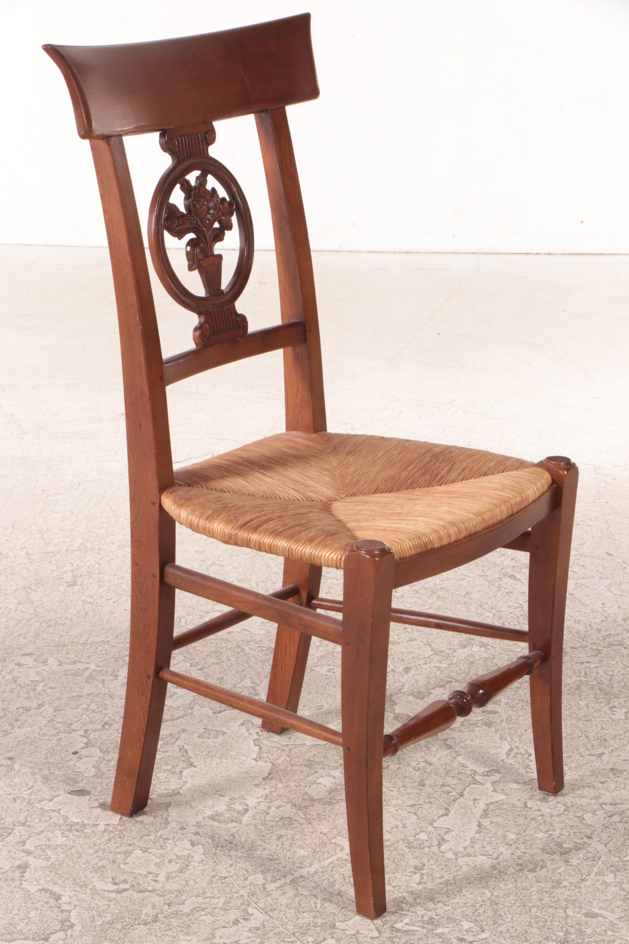 Seven-Piece French Provincial Style Oak and Walnut Dining Set, 20th Century